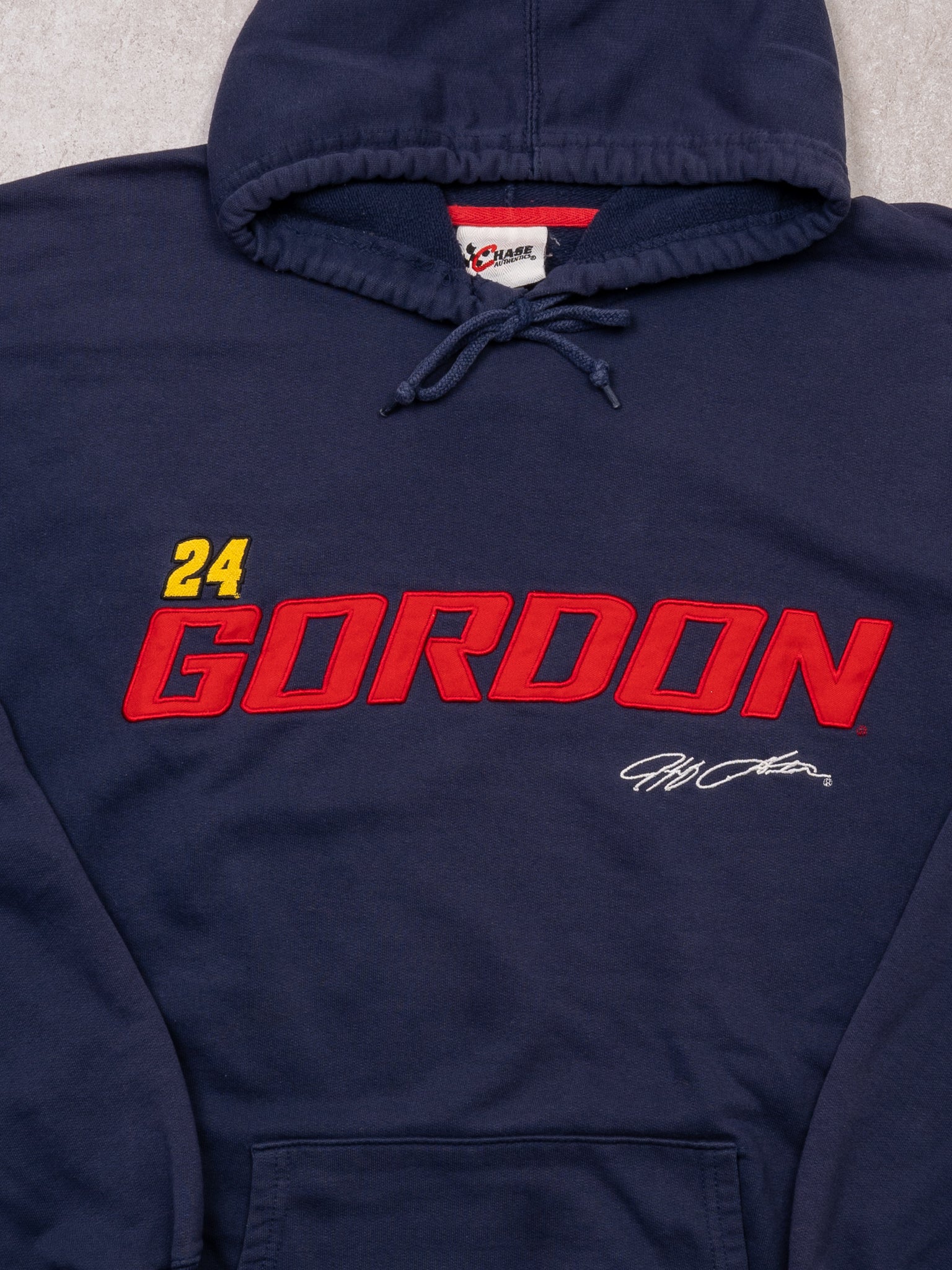 Vintage Navy + Red Gordon 24 NASCAR Hoodie (XXL) - Image 3