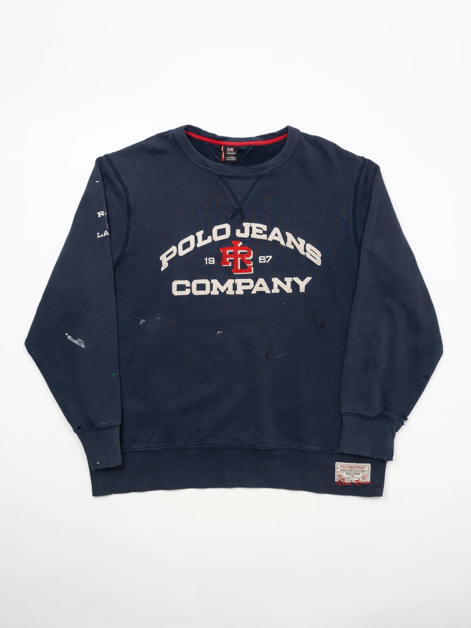 Vintage Navy Rugged Polo Jeans Co Crewneck (L)