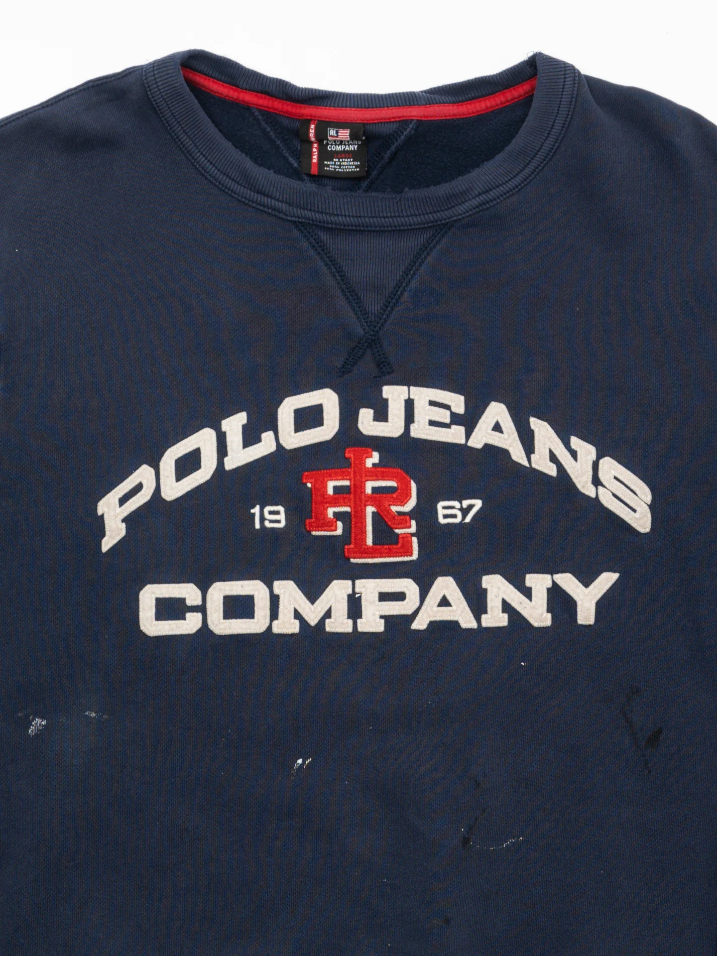 Vintage Navy Rugged Polo Jeans Co Crewneck (L) - Image 2