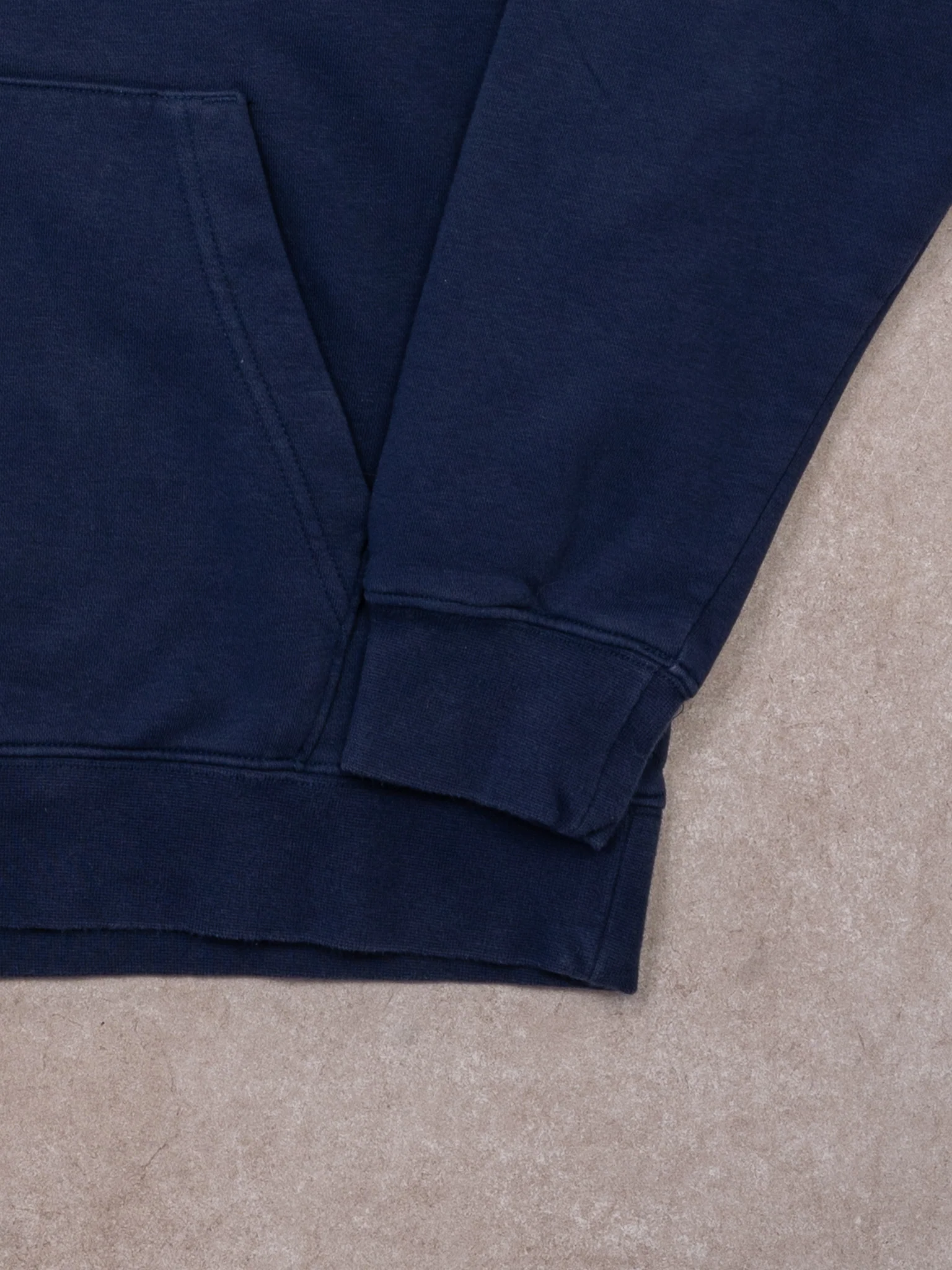 Vintage Navy Y2K Nike Essential Hoodie 3.0 (L) - Image 2
