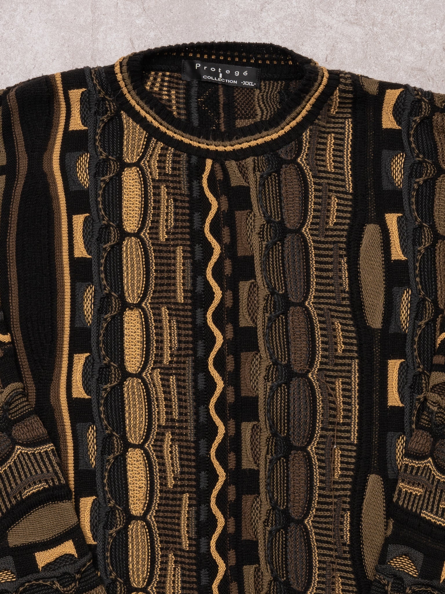 Vintage Protege Brown + Black Coogi Sweater (XL) - Image 2