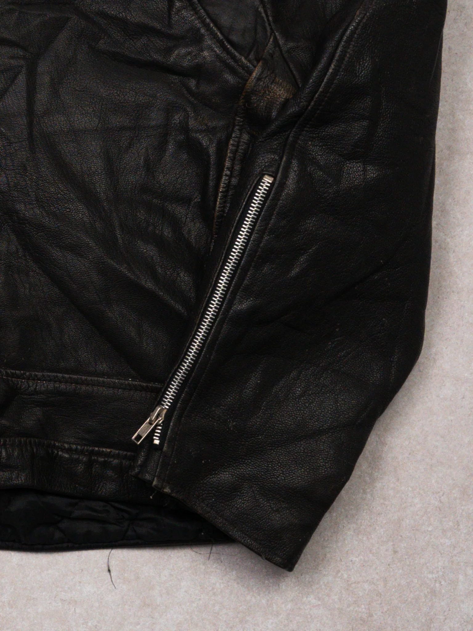 Vintage Rare 1970s Excelled Leather Biker Jacket (M) - Image 4