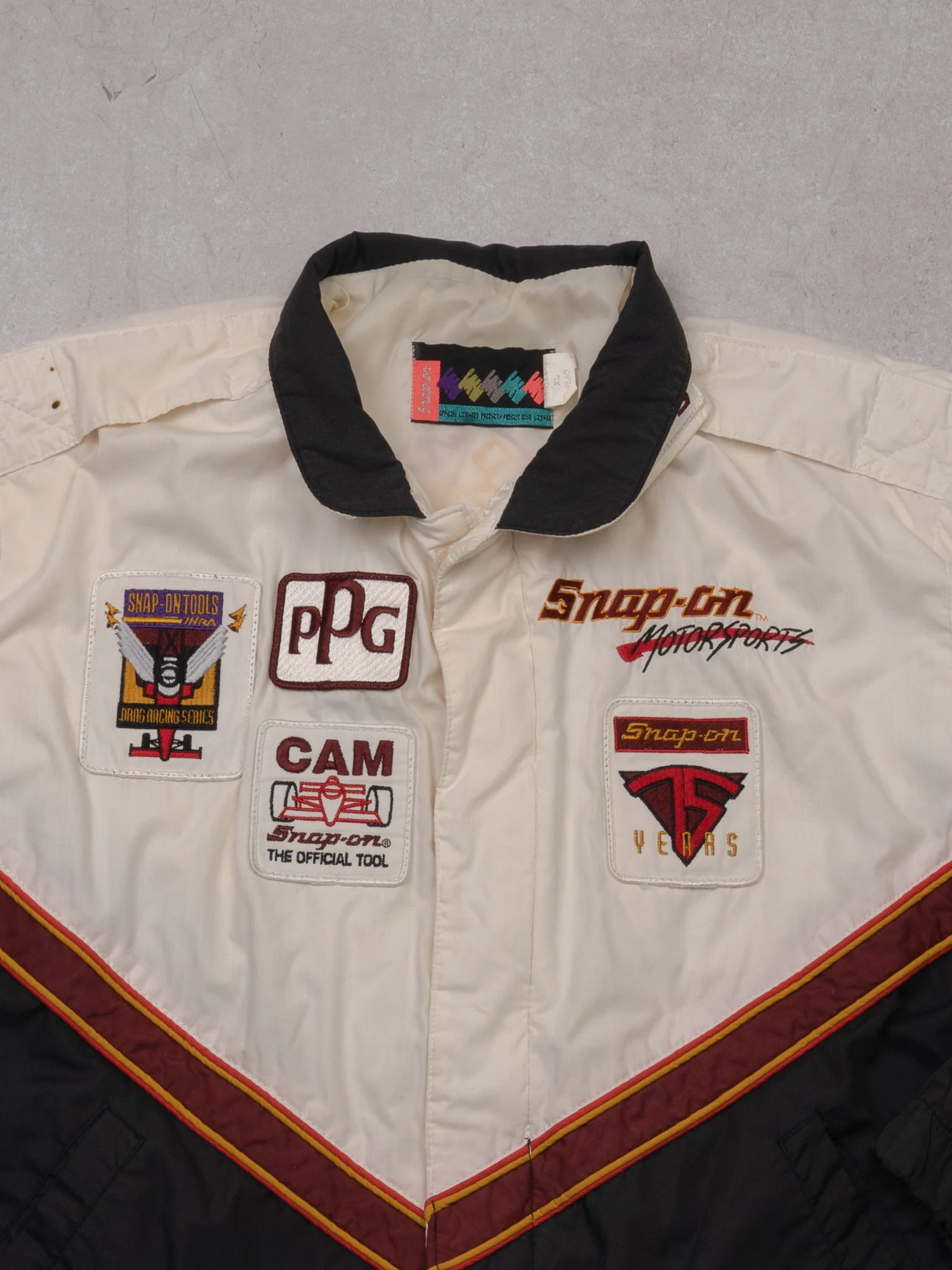 Vintage RARE 90s Authentic Snap-on 75 year Racing Jacket (L/XL) - Image 2