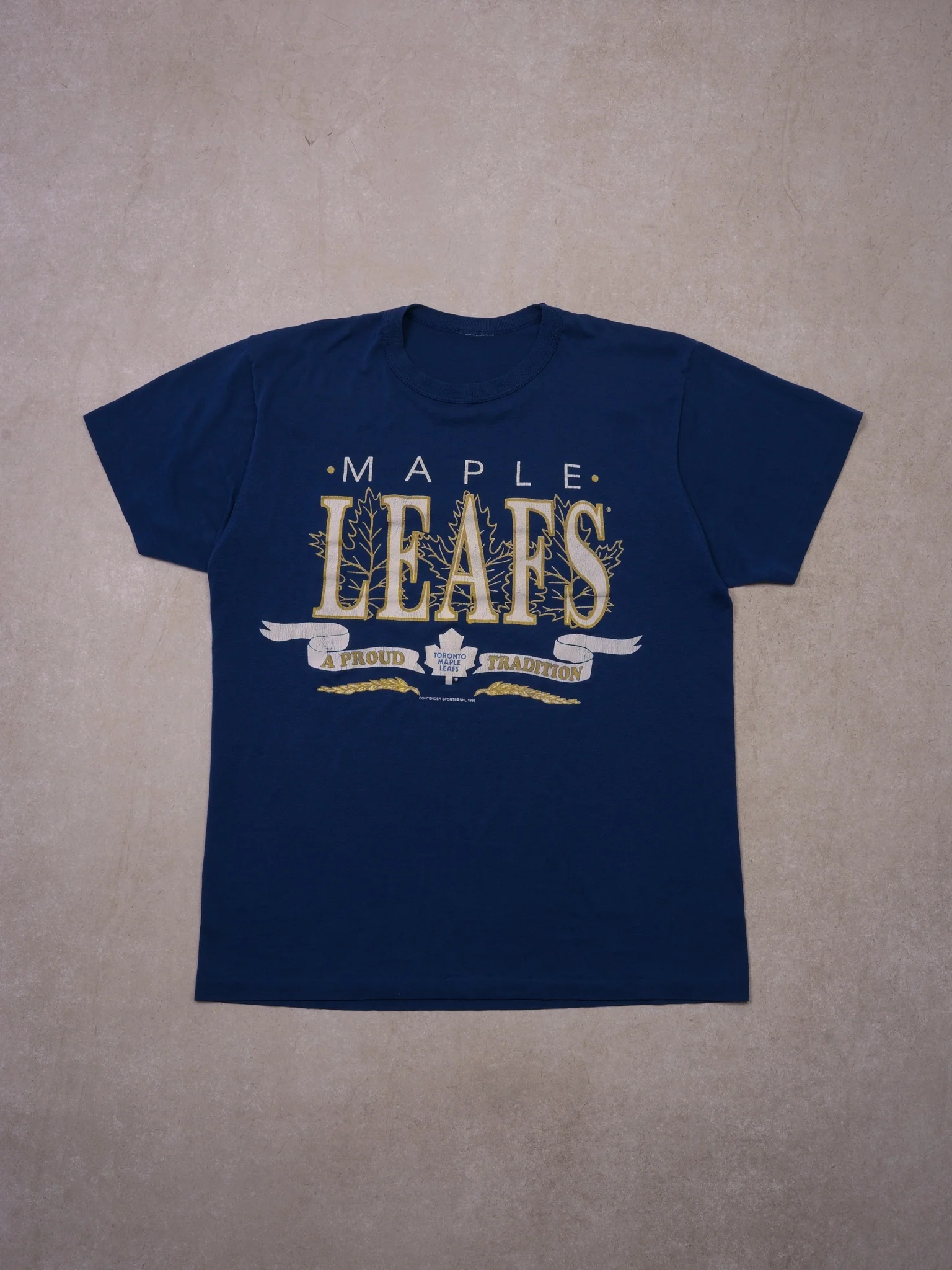 Vintage 90s Royal Blue Toronto Maple Leaf Single Stitch Tee (S)