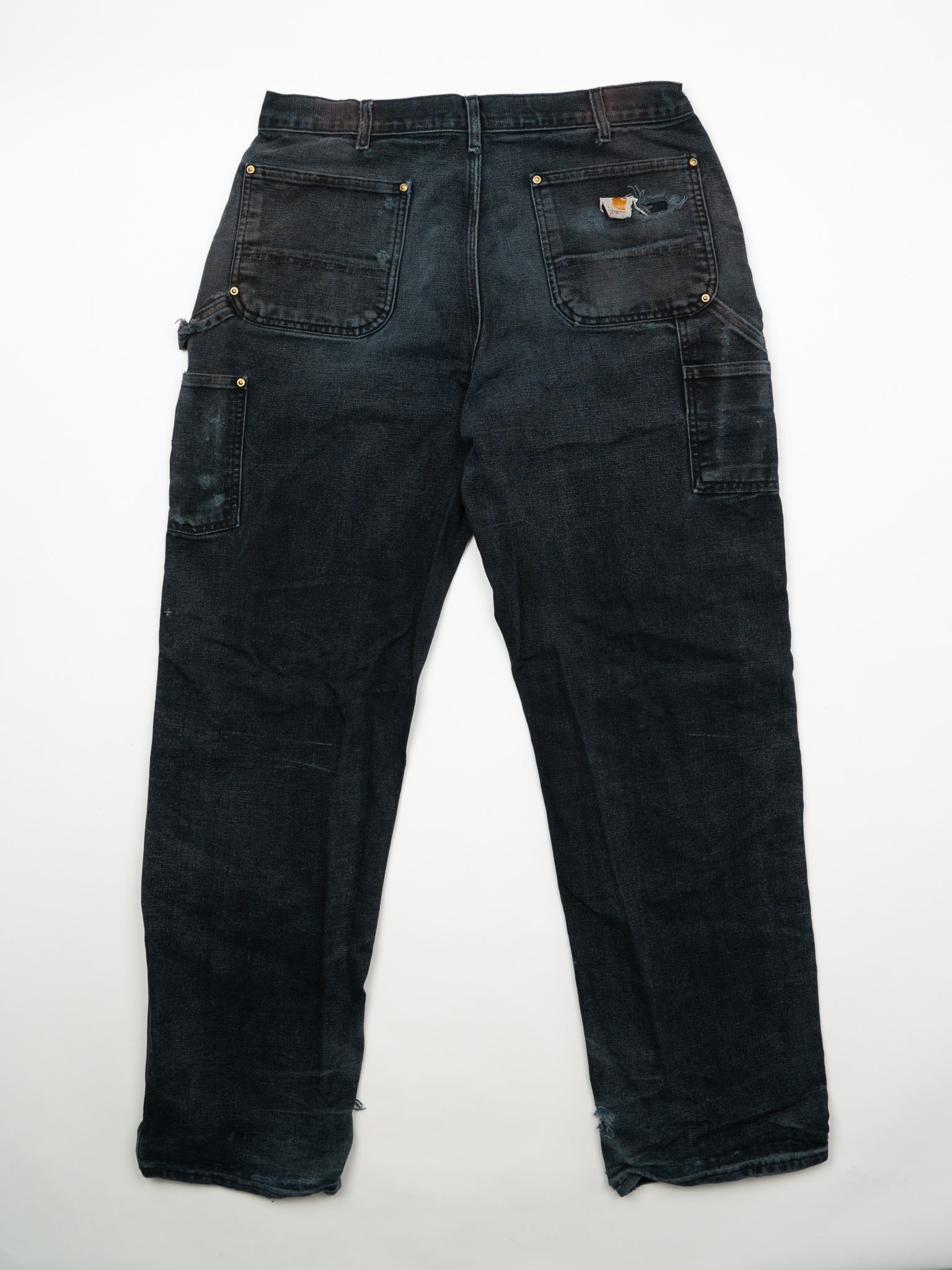 Vintage Rugged Black Carhartt Double Knee Pants (36 x 34) - Image 3