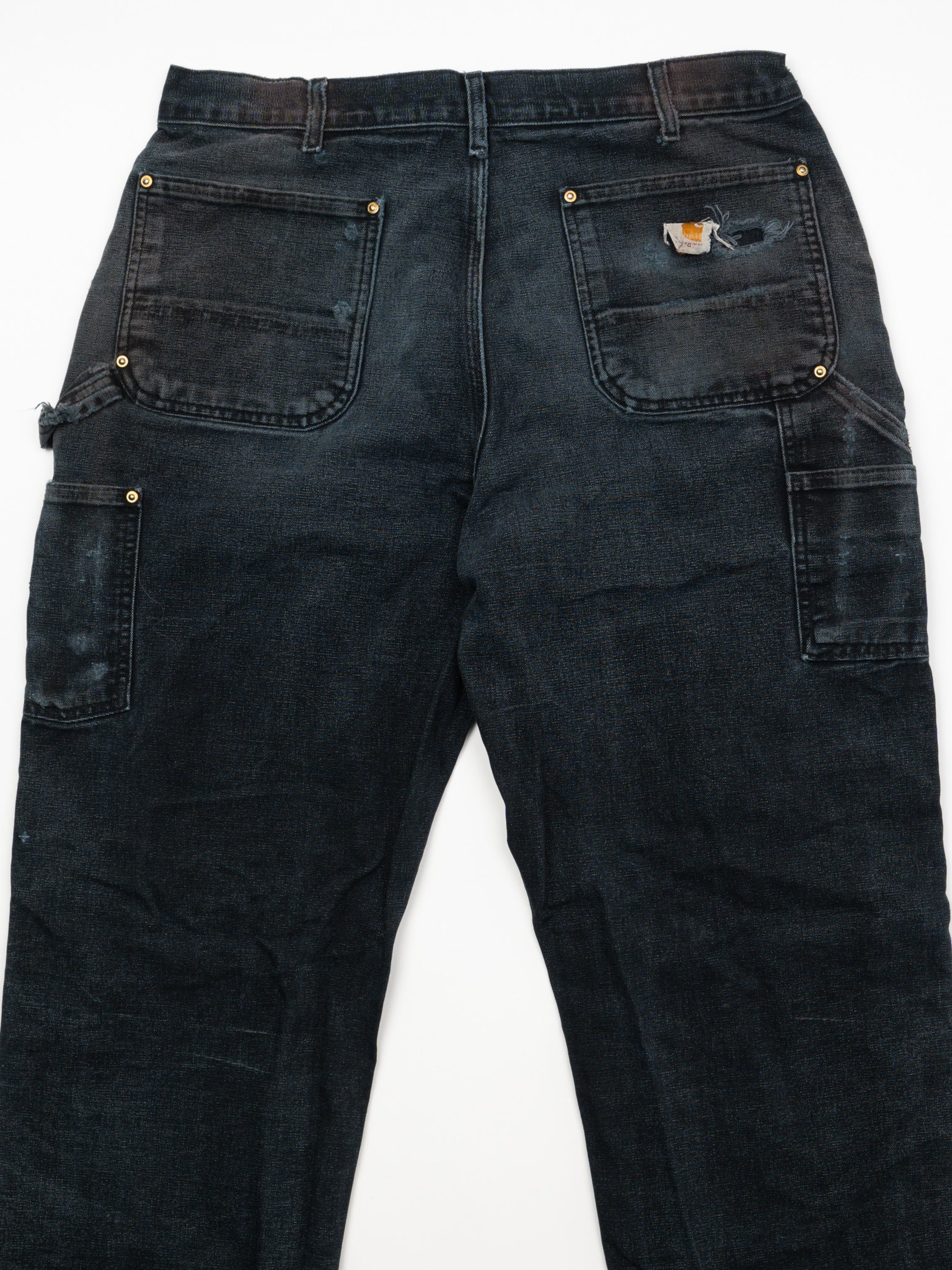 Vintage Rugged Black Carhartt Double Knee Pants (36 x 34) - Image 4