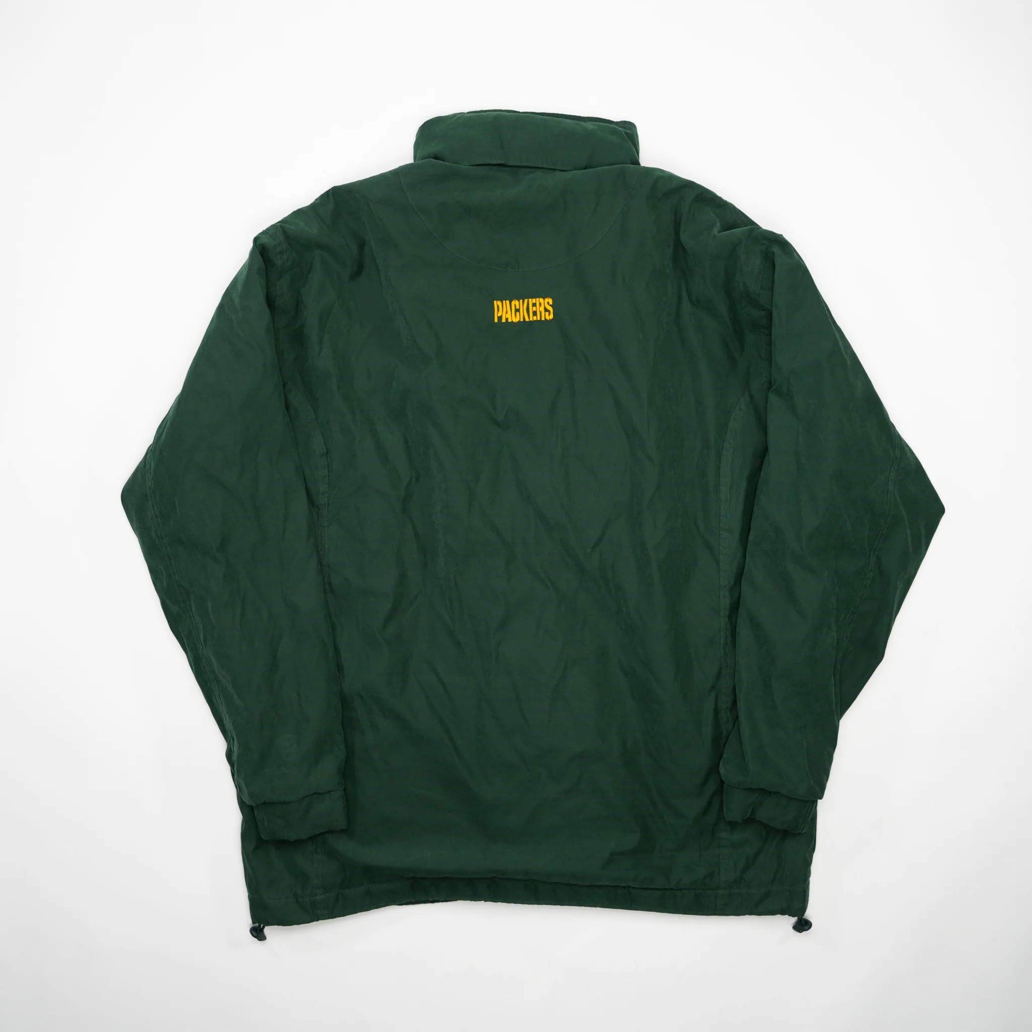 Vintage 90s Soft Green Packers Zip Up Insulated Jacket (L) - Image 3