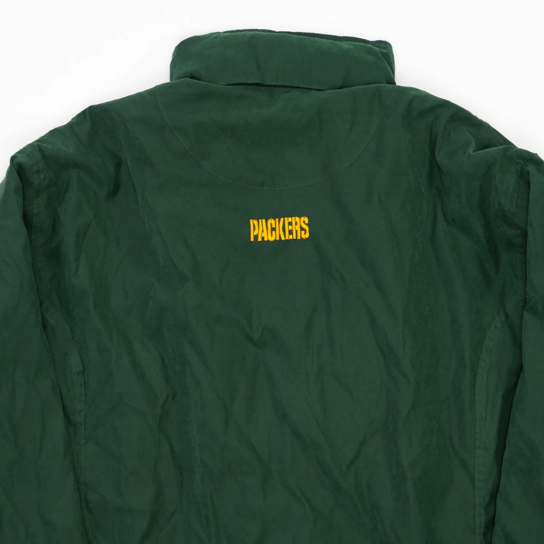 Vintage 90s Soft Green Packers Zip Up Insulated Jacket (L) - Image 4
