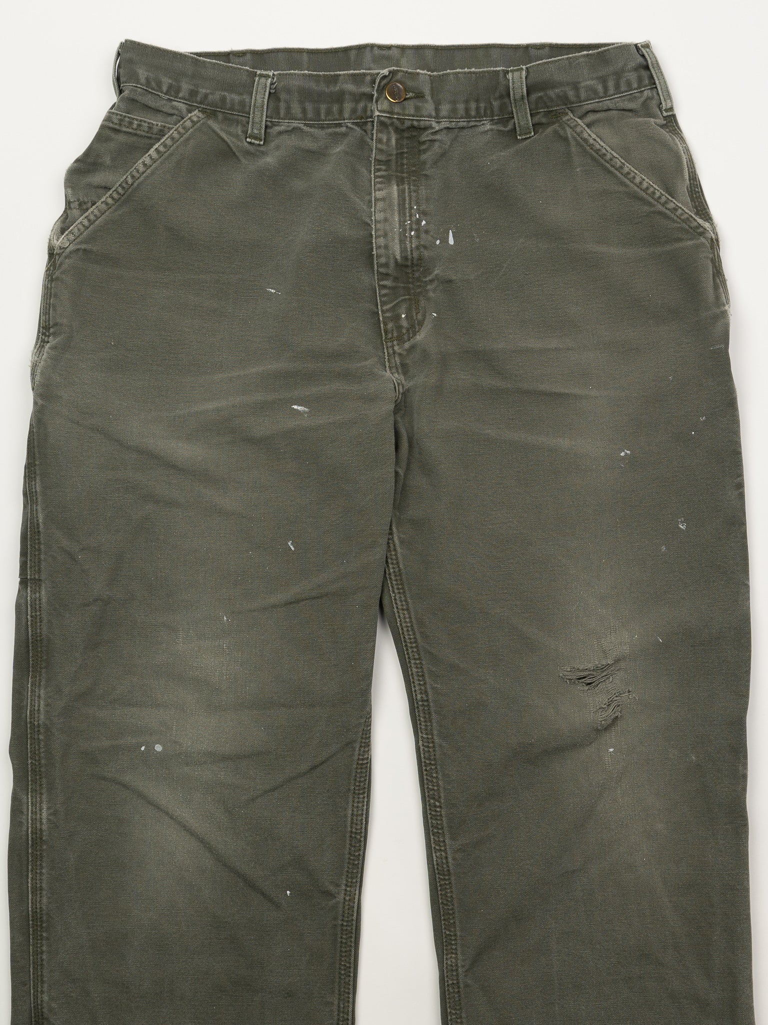 Vintage Washed Army Green Cargo Pants (36 x 34) - Image 3