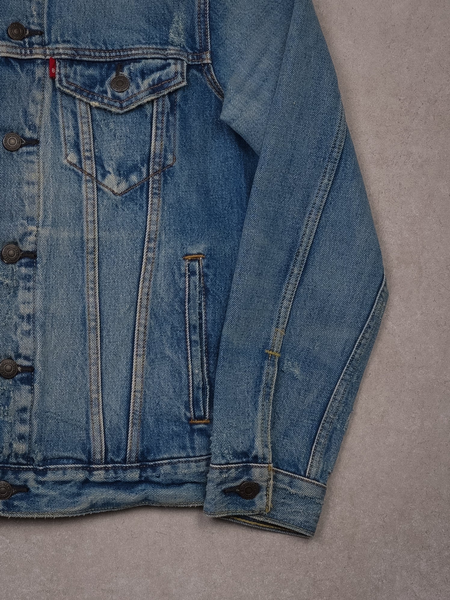 Vintage Washed Blue Levi's Denim Jacket (S) - Image 3
