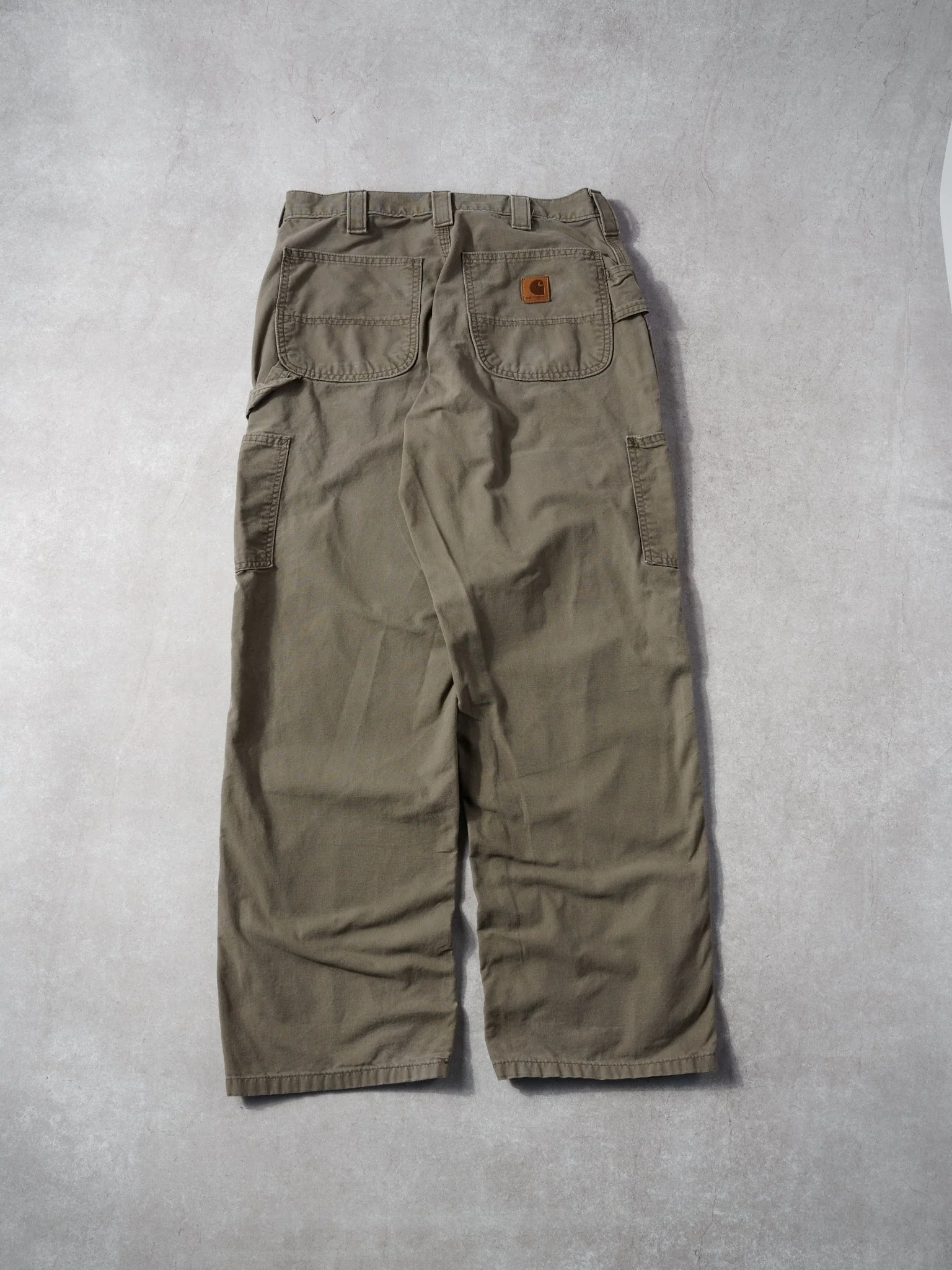 Vintage Washed Brown Carhartt Carpenter Pants (30x30) - Image 2
