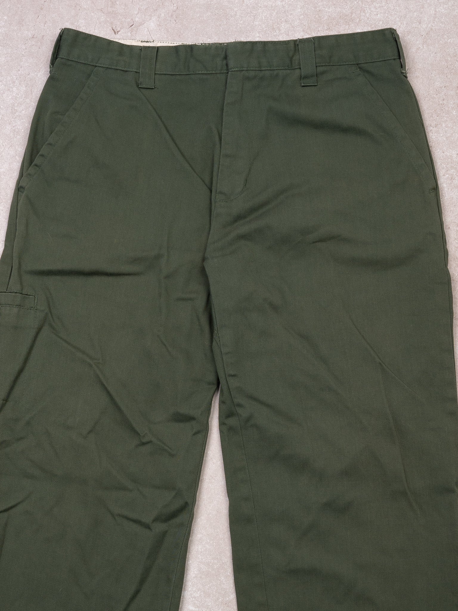 Vintage Washed Green Jesse James Workwear Pants (32 x 31) - Image 2