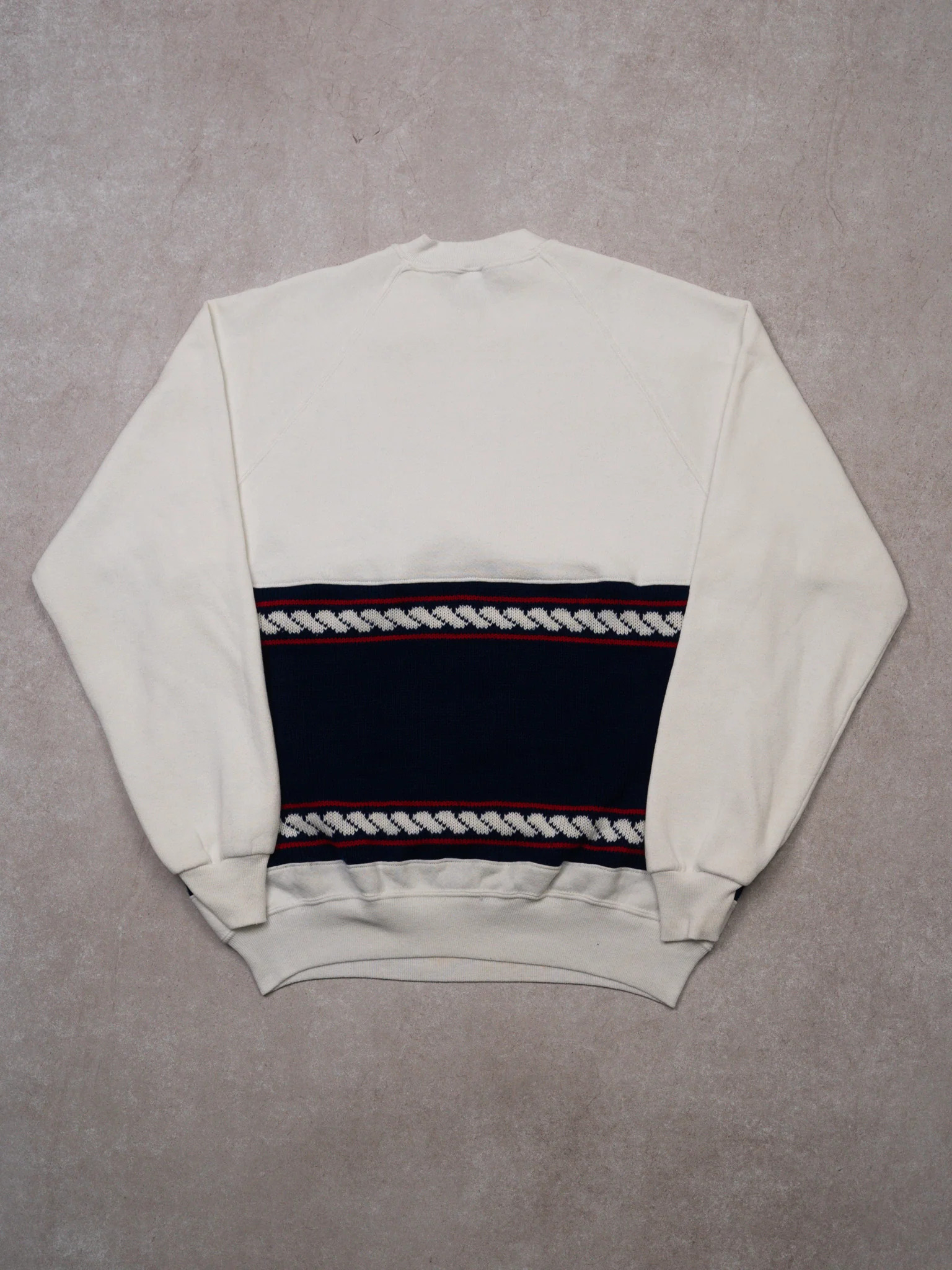 Vintage White + Blue + Red Lake Michigan Crewneck (L) - Image 3