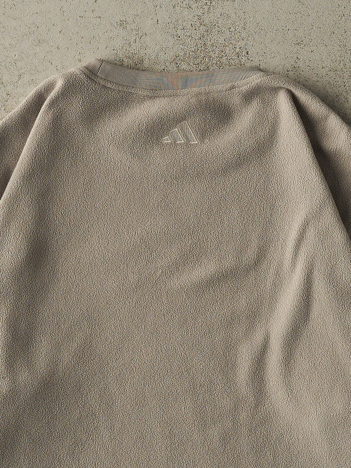 Vintage Y2K Beige Adidas Fleece Pullover (L/XL) - Image 4
