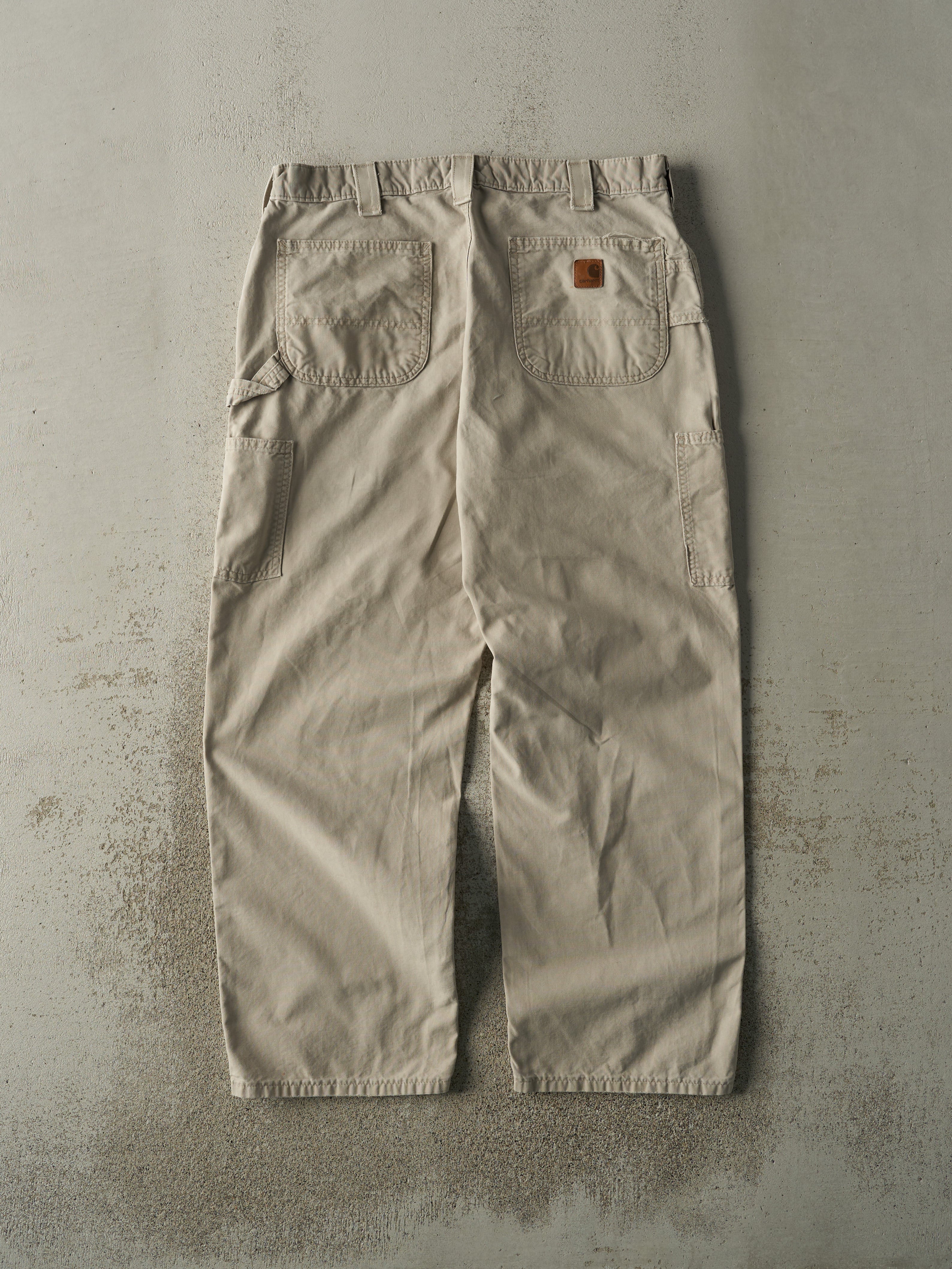 Vintage Y2K Beige Carhartt Carpenter Pants (35.5x28) - Image 3