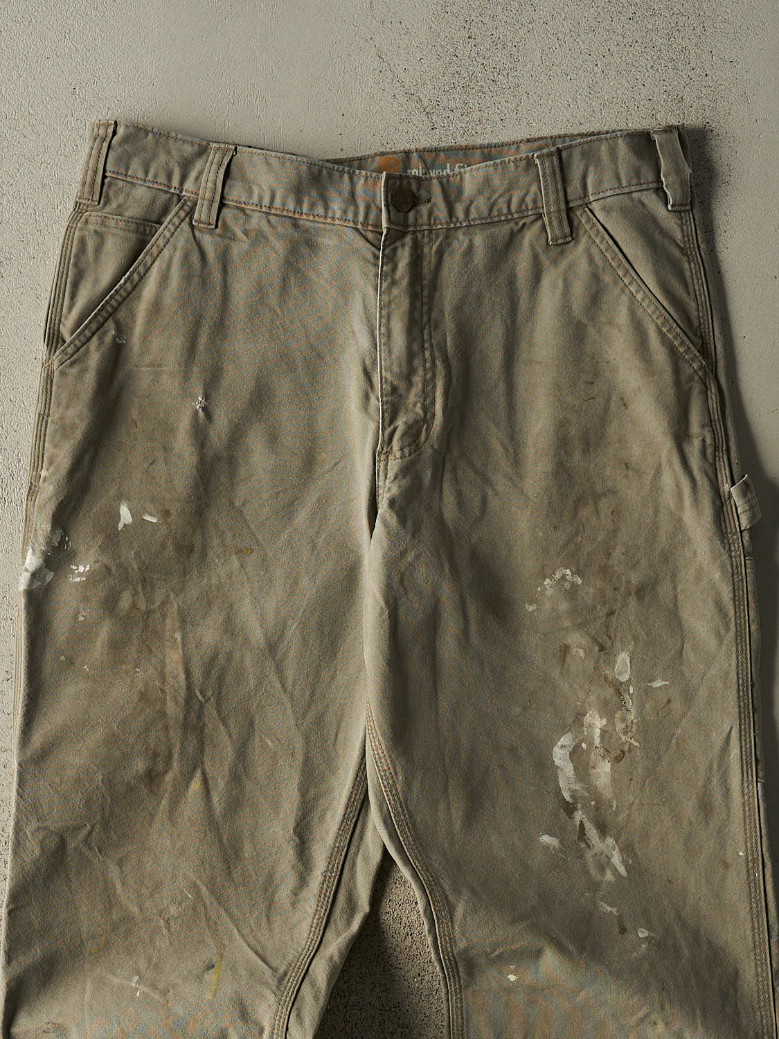 Vintage Y2K Beige Carhartt Carpenter Pants (35x35) - Image 3
