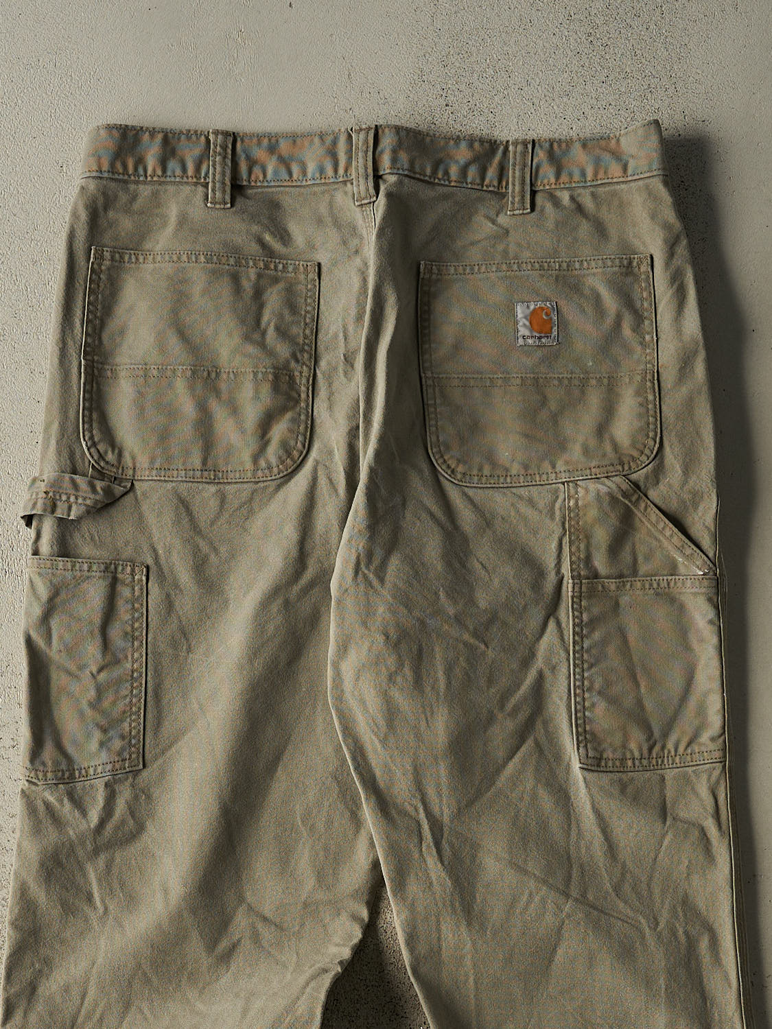 Vintage Y2K Beige Carhartt Carpenter Pants (35x35) - Image 4