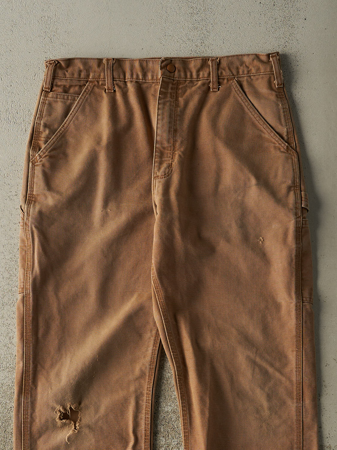 Vintage Y2K Beige Carhartt Carpenter Pants (34x31.5) - Image 3