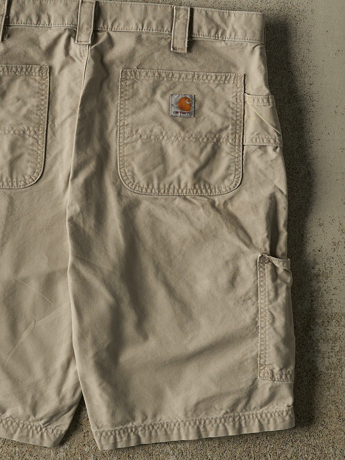 Vintage Y2K Beige Carhartt Carpenter Shorts (37x9.5) - Image 4