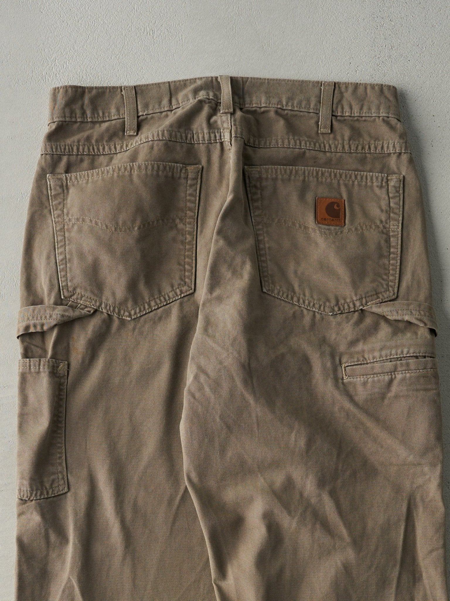 Vintage Y2K Beige Carhartt Light Weight Carpenter Pants (31.5x33.5) - Image 5