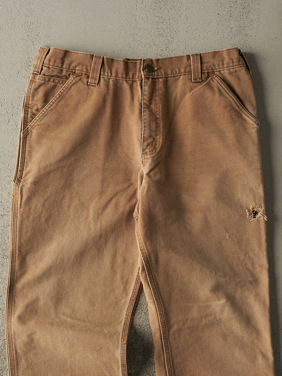 Vintage Y2K Beige Carhartt Work Pants (34x32) - Image 3