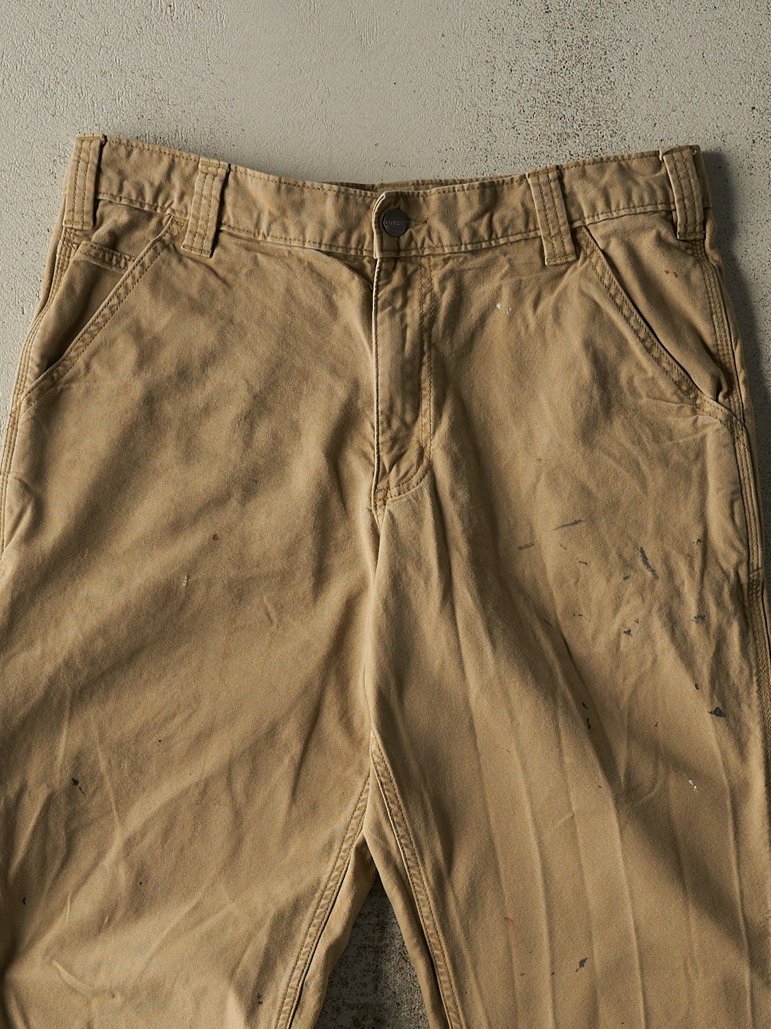 Vintage Y2K Beige Carhartt Work Pants (34x30.5) - Image 3
