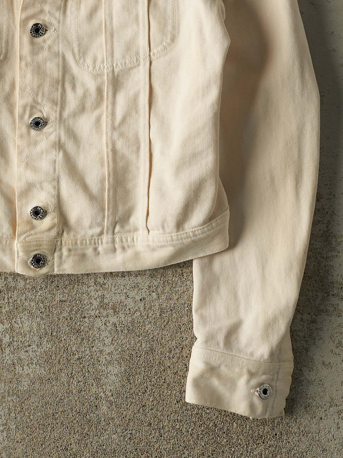 Vintage Y2K Beige Dolce & Gabbana Denim Jacket (XXS/XS) - Image 4