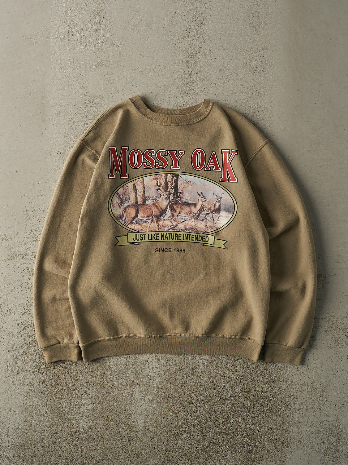 Vintage Y2K Beige Mossy Oak Crewneck (M/L)