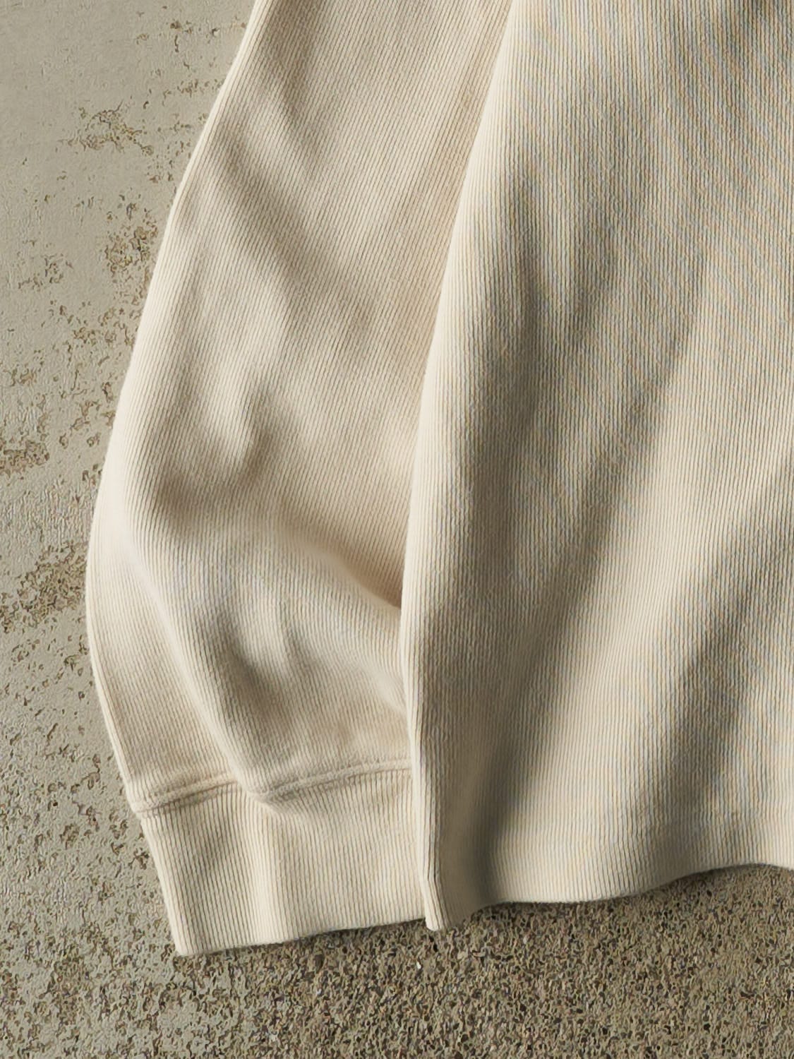 Vintage Y2K Beige Polo Ralph Lauren Quarter Zip Knit (S/M) - Image 3