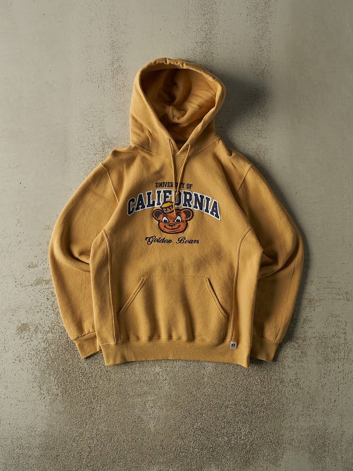 Vintage Y2K Beige Russell Athletic University of California Golden Bears Hoodie (M/L)