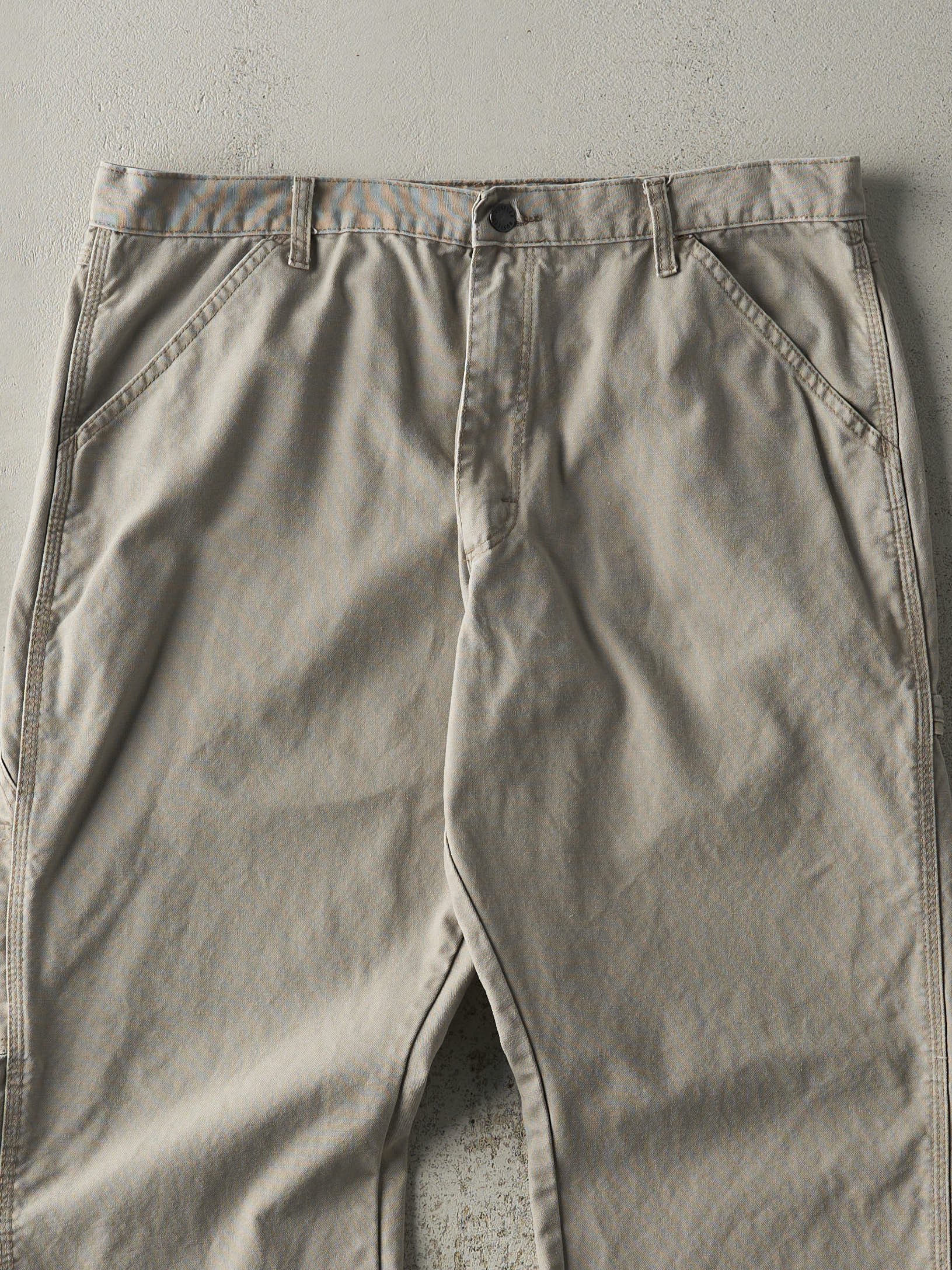 Vintage Y2K Beige Rustler Carpenter Pants (36x29) - Image 3