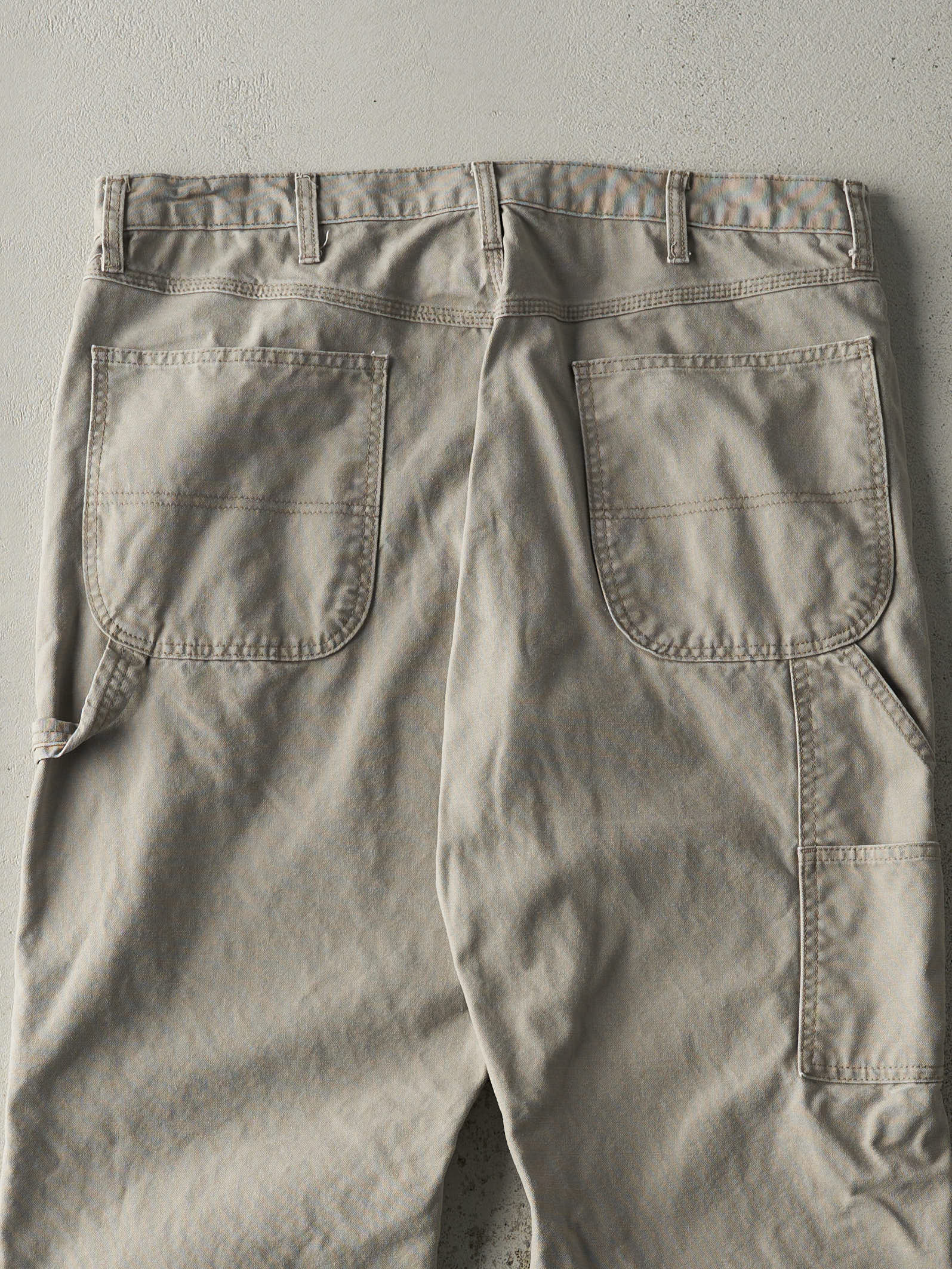 Vintage Y2K Beige Rustler Carpenter Pants (36x29) - Image 4
