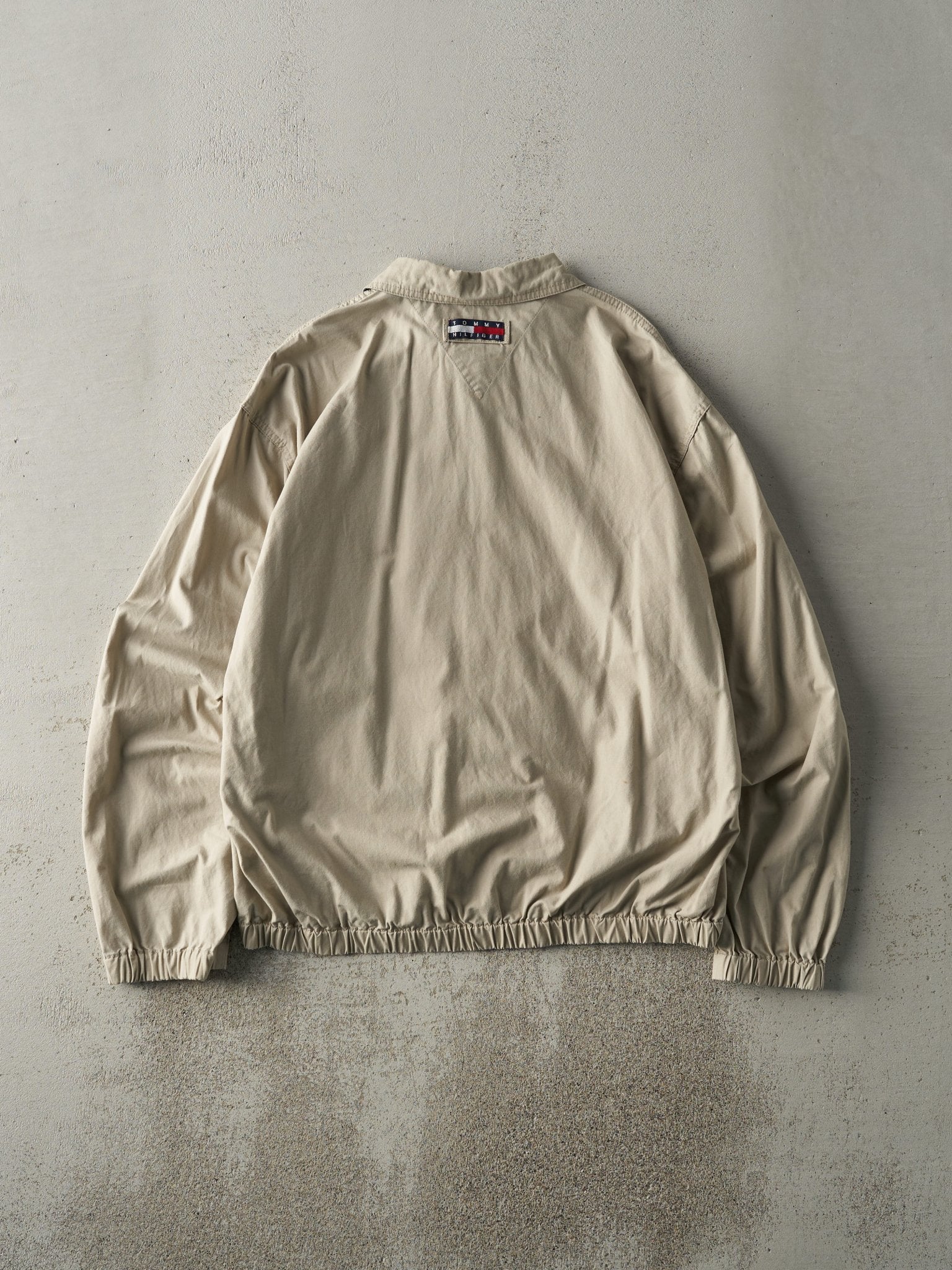 Vintage Y2K Beige Tommy Hilfiger Harrington Jacket (M) - Image 3