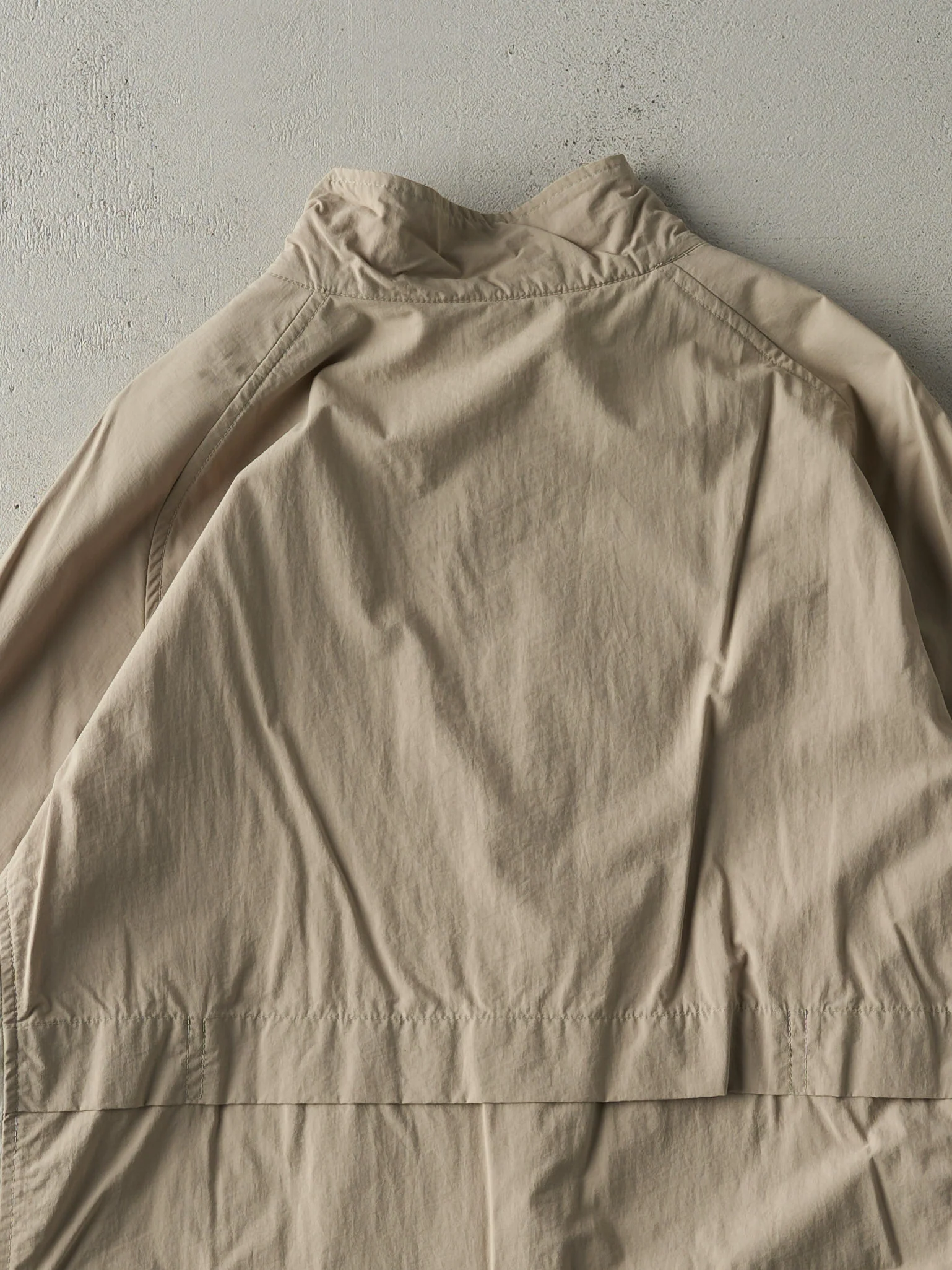 Vintage Y2K Beige & White Nike Long Windbreaker Jacket (M/L) - Image 4