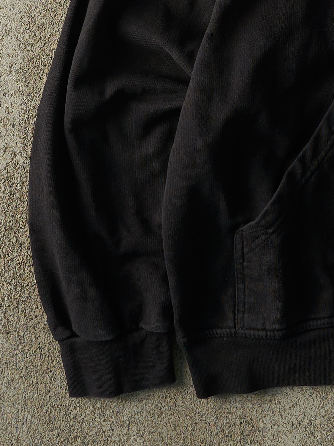 Vintage Y2K Black Blank Hoodie (L) - Image 3