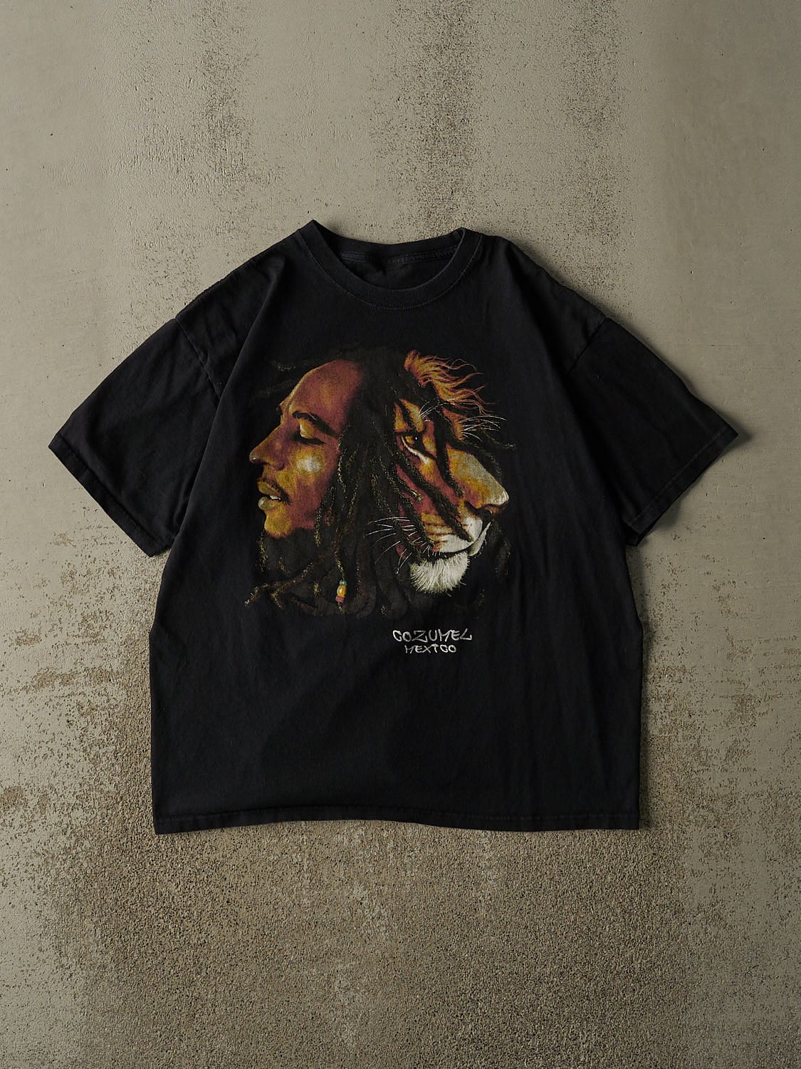 Vintage Y2K Black Bob Marley Cozumel Mexico Tee (L)