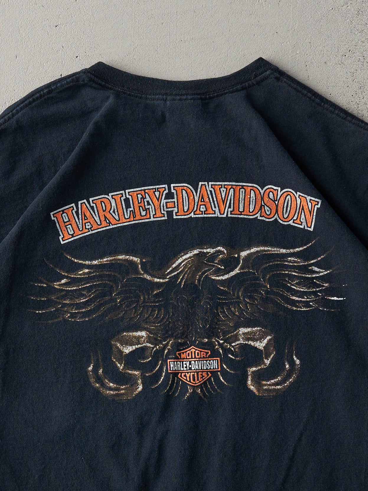 Vintage Y2K Black Bootleg Harley Davidson Tee (M) - Image 4