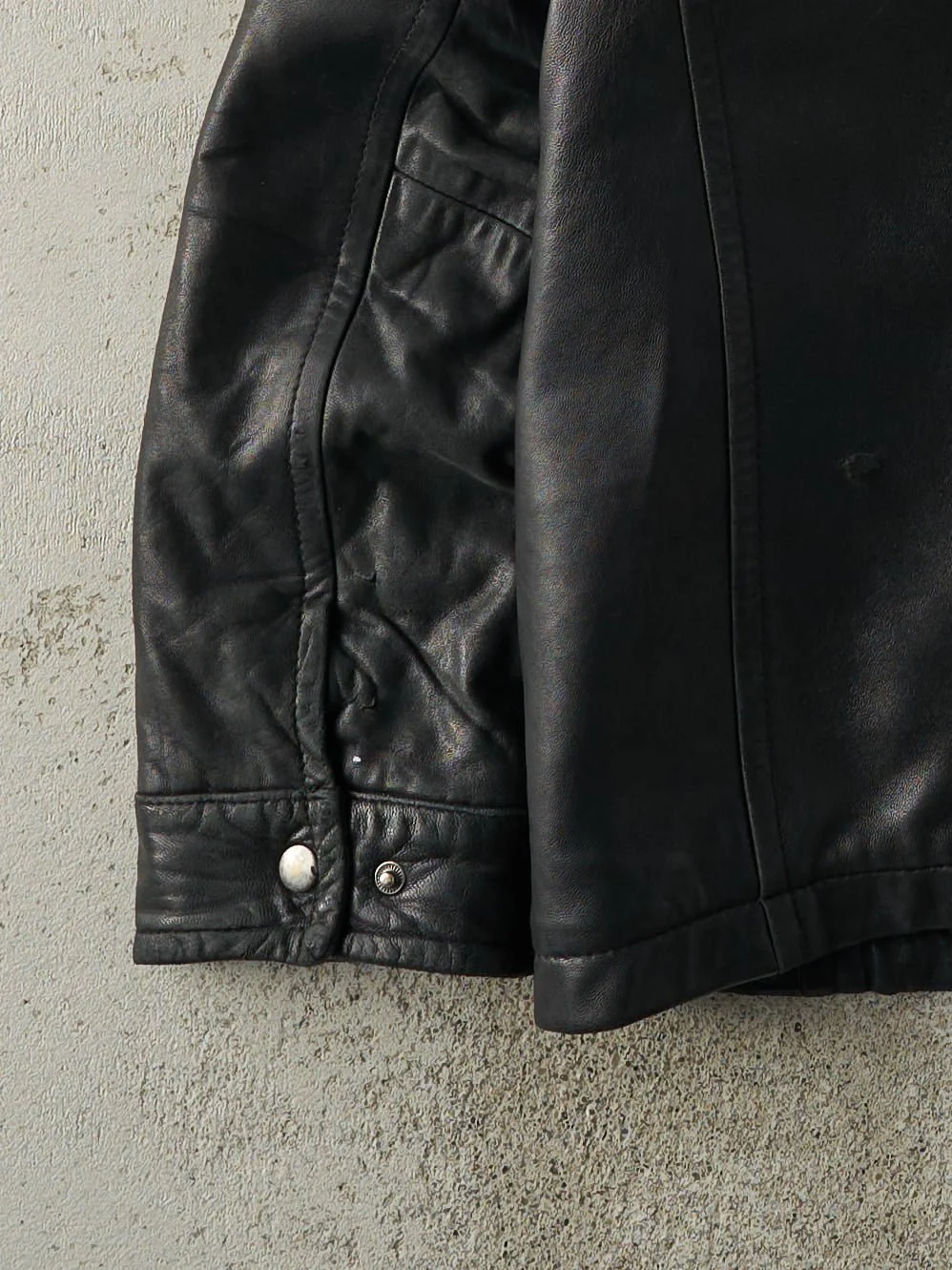 Vintage Y2K Black Boulevard Club Leather Jacket (L) - Image 4