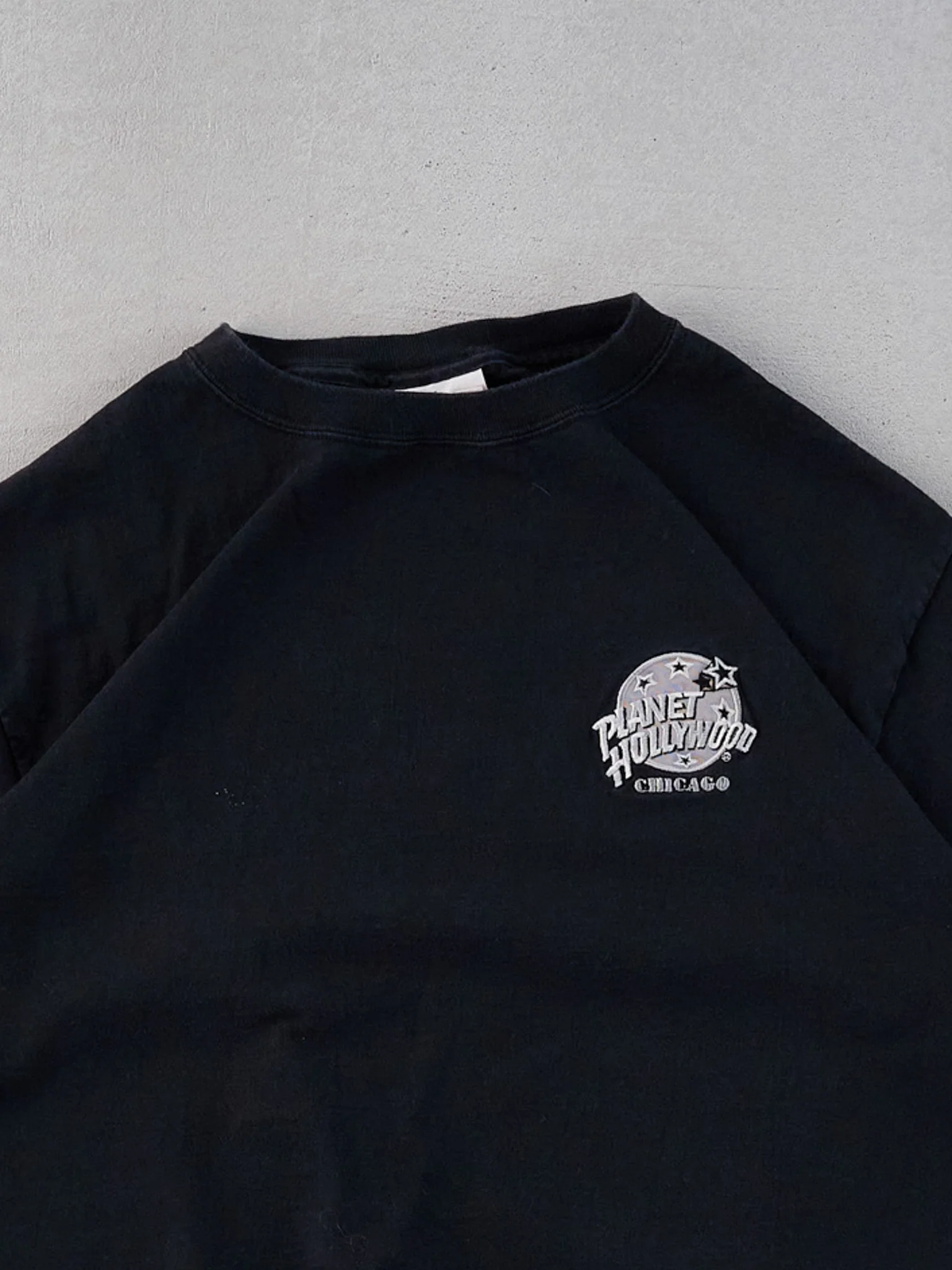 Vintage 90s Black Cafe Hollywood Chicago Tee (M) - Image 2