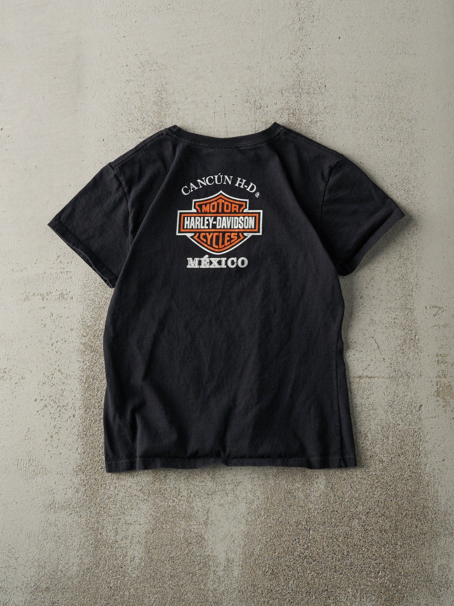 Vintage Y2K Black Cancun Mexico Harley Davidson Tee (S) - Image 2