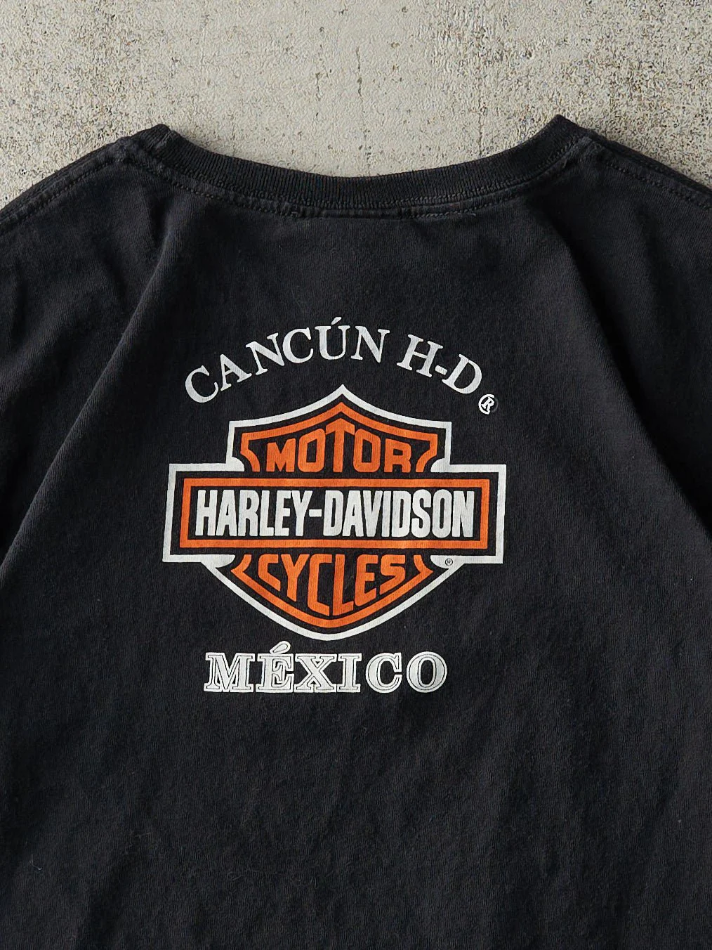 Vintage Y2K Black Cancun Mexico Harley Davidson Tee (S) - Image 4