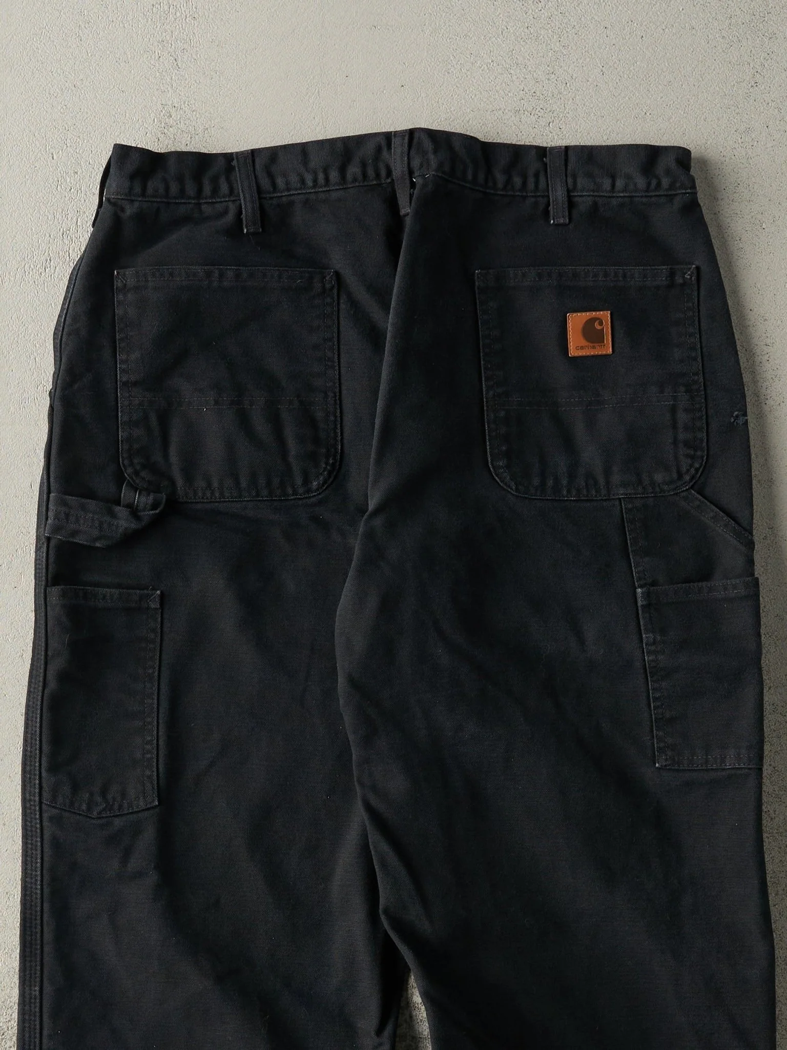 Vintage Y2K Black Carhartt Blanket Lined Carpenter Pants (35x31) - Image 5