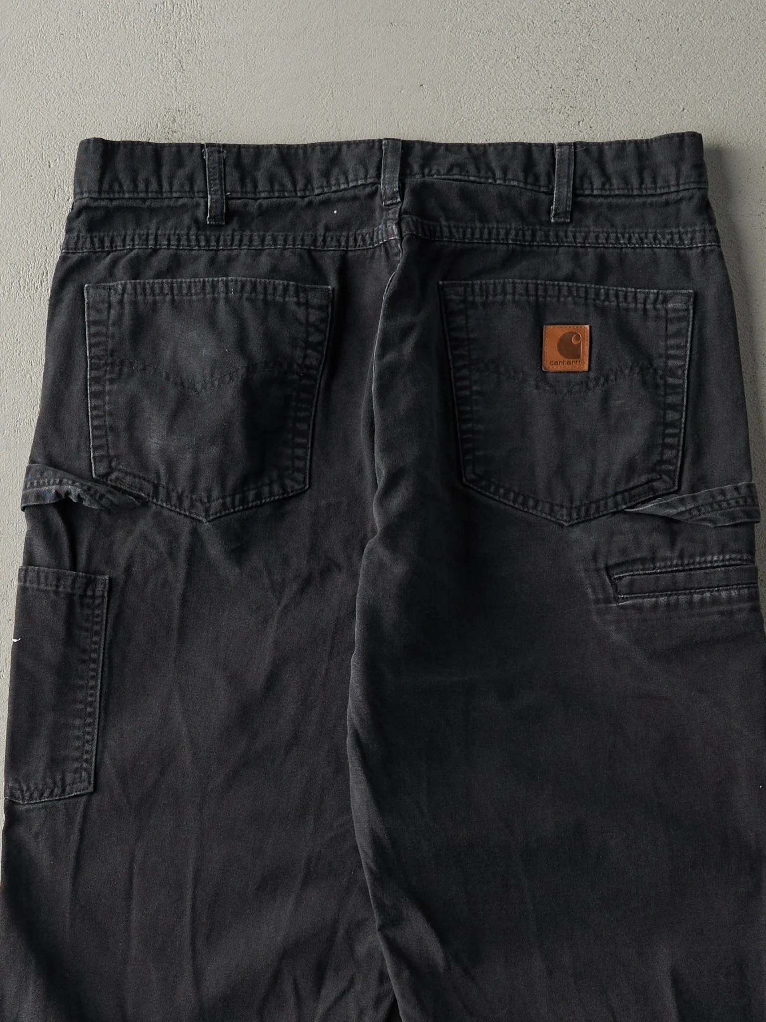 Vintage Y2K Black Carhartt Lightweight Carpenter Pants (34x31) - Image 4