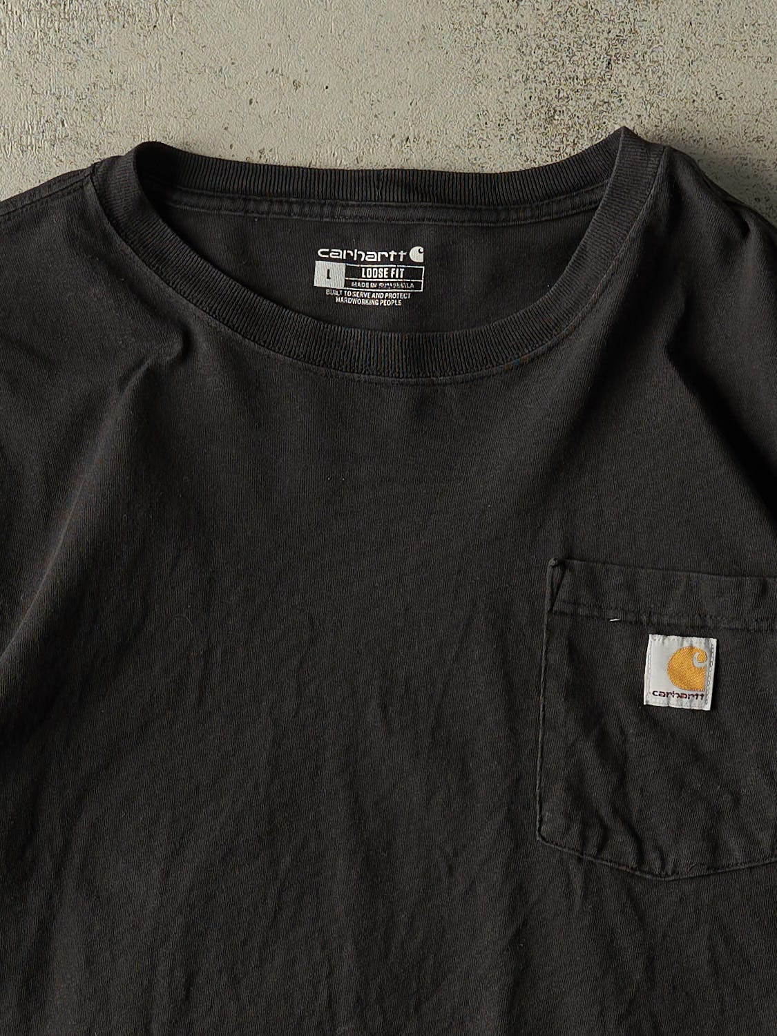 Vintage Y2K Black Carhartt Pocket Tee (XL) - Image 3