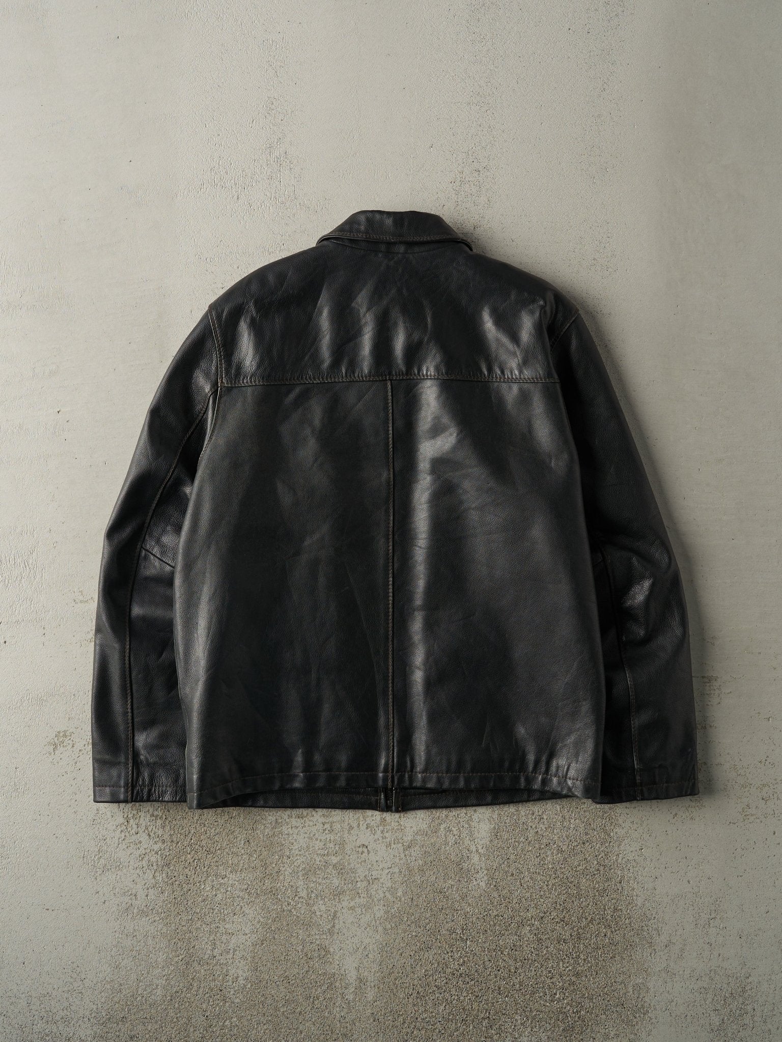 Vintage Y2K Black Columbia Sportswear Leather Jacket (M) - Image 3