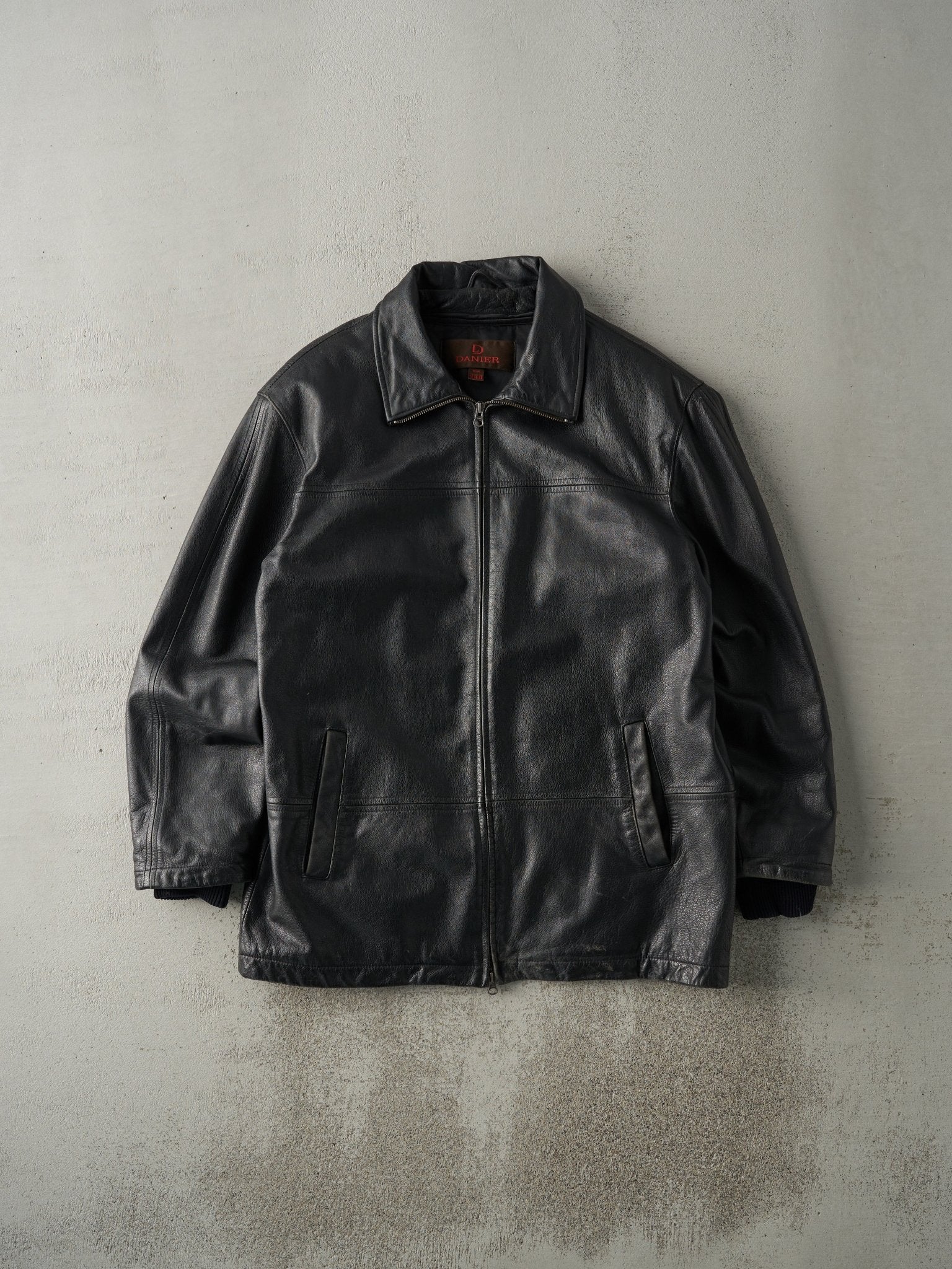 Vintage Y2K Black Danier Leather Jacket (M)