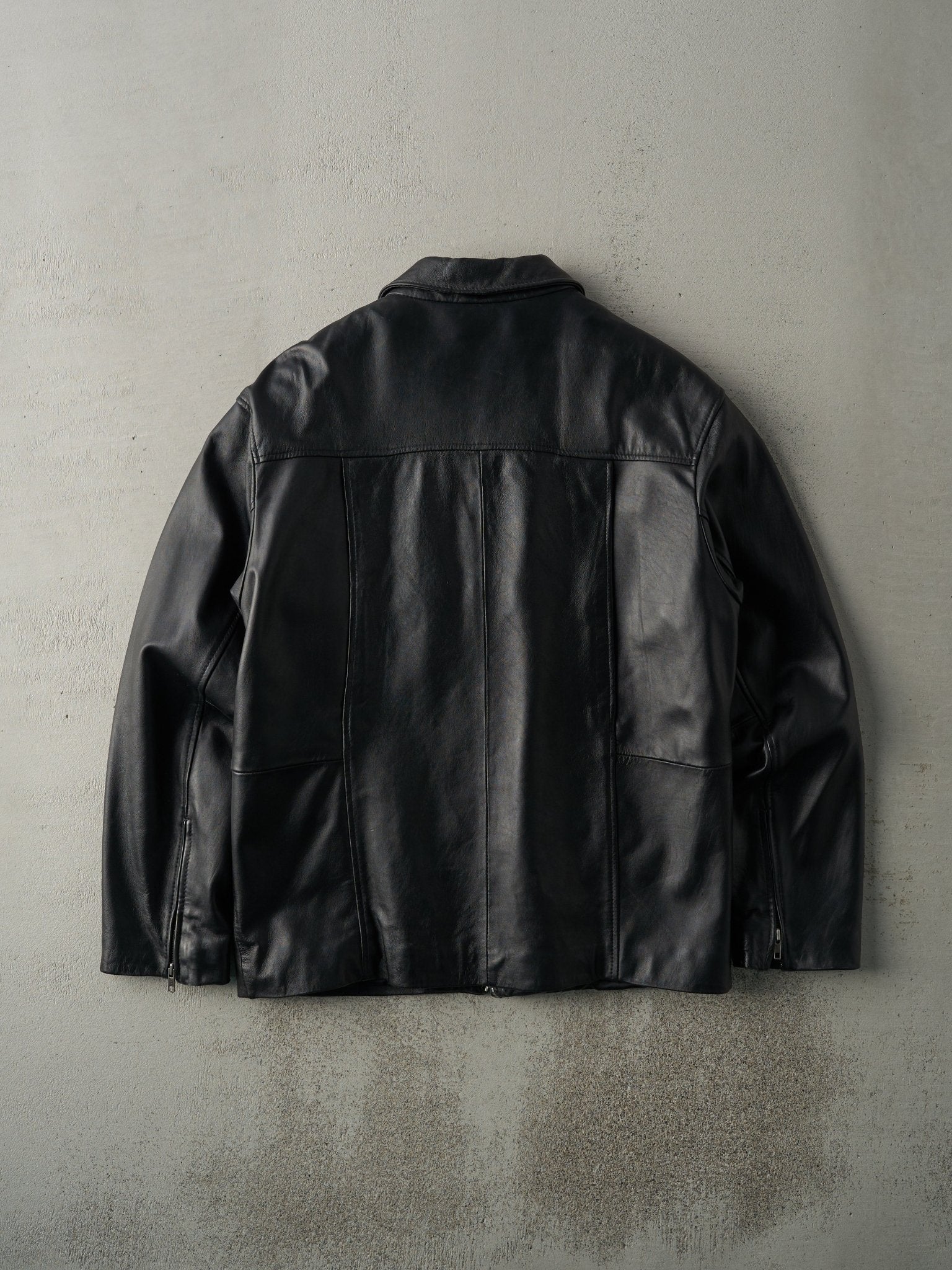 Vintage Y2K Black Danier Long Leather Jacket (M) - Image 2