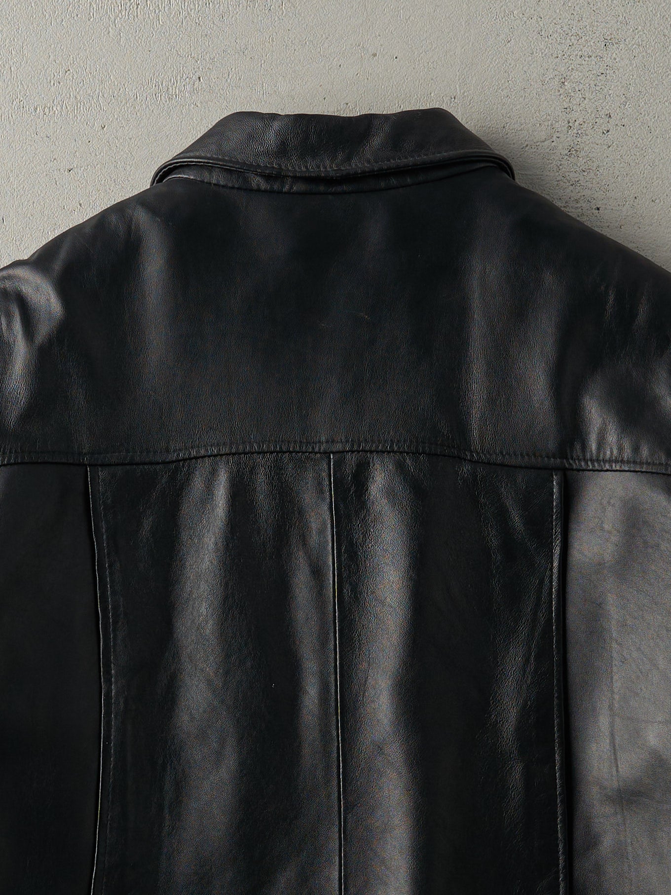 Vintage Y2K Black Danier Long Leather Jacket (M) - Image 4