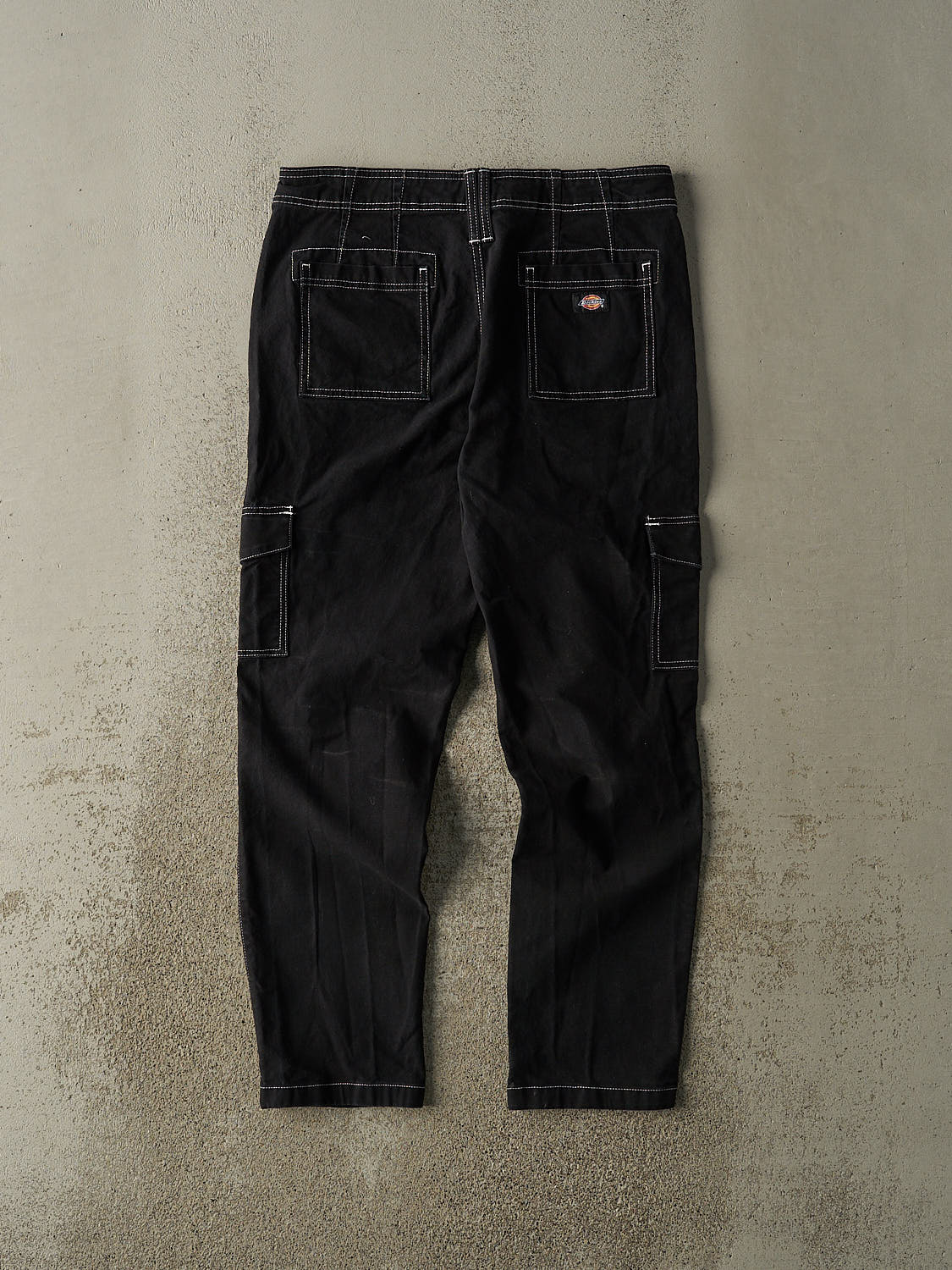 Vintage Y2K Black Dickies Contrast Stitch Cargo Slim Fit Work Pants (34x29.5) - Image 2