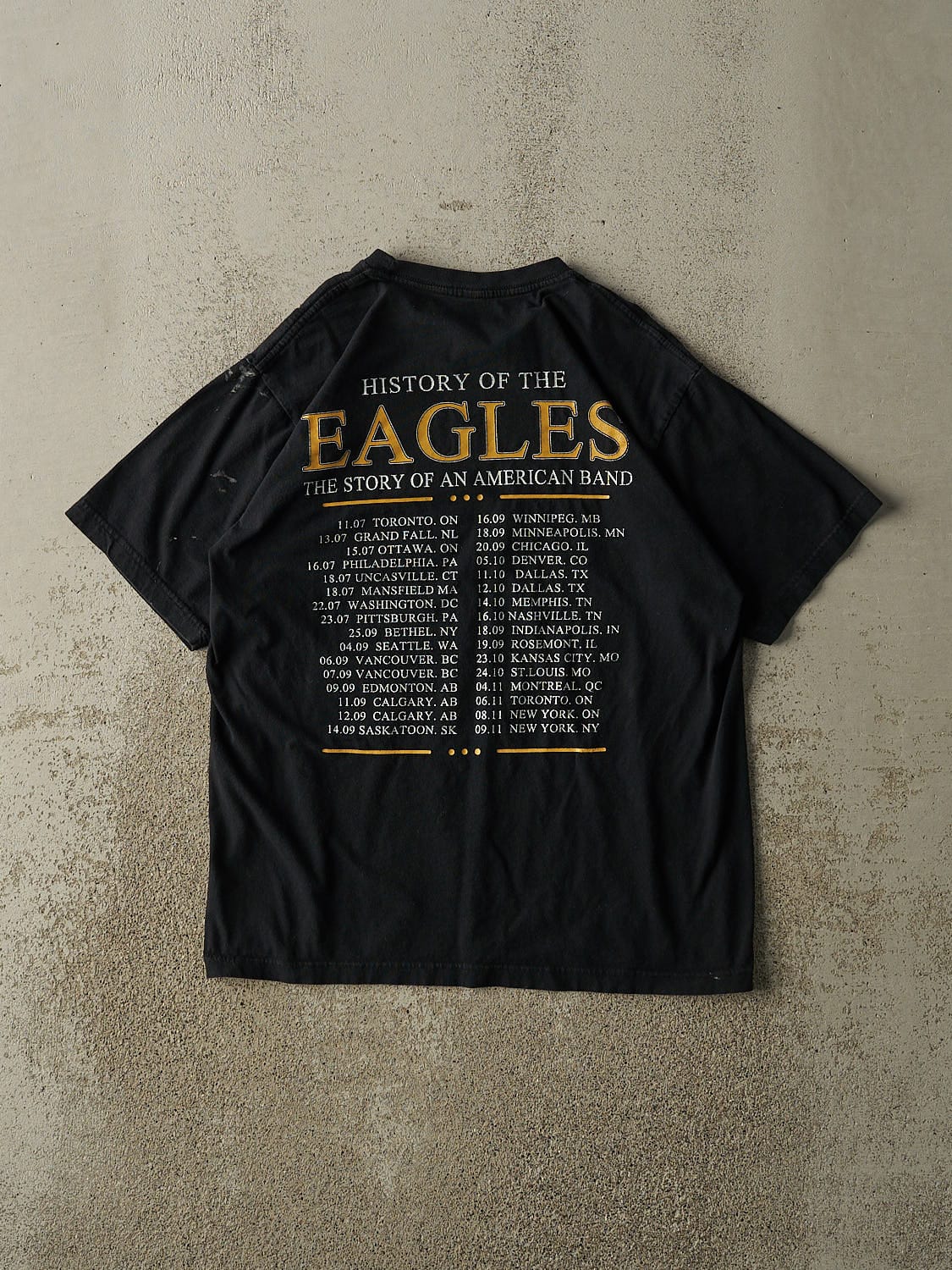Vintage Y2K Black Eagles Band Tee (M/L) - Image 2